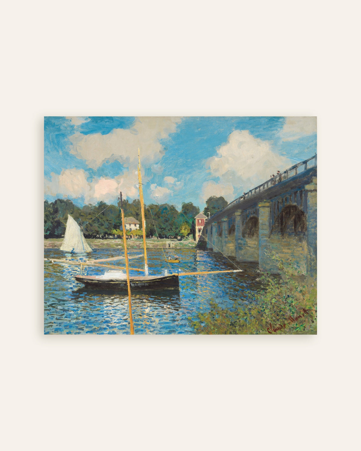 Poster A Ponte em Argenteuil (1874), de Claude Monet, miniatura