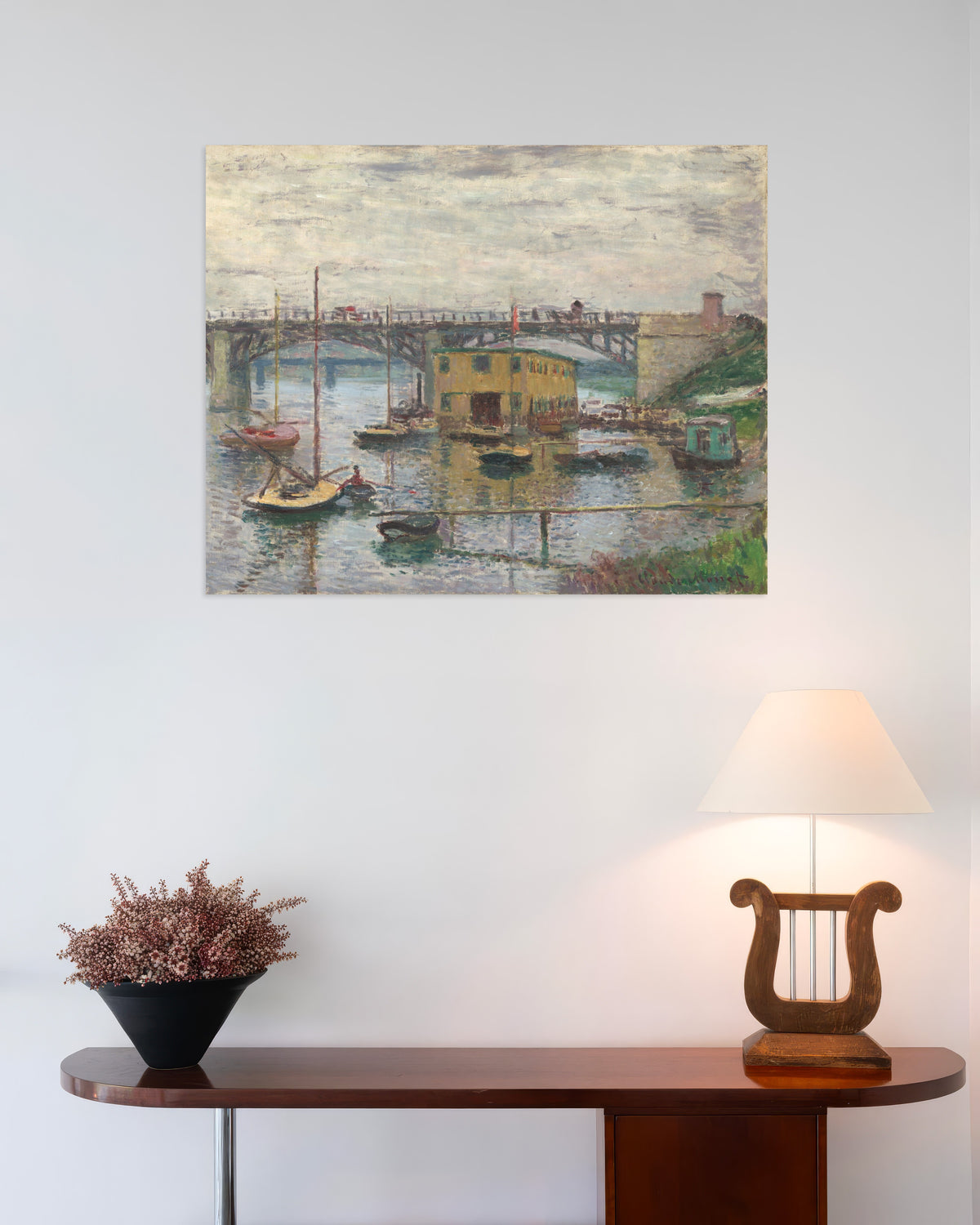 Poster A Ponte de Argenteuil num Dia Cinzento (c. 1876), de Claude Monet