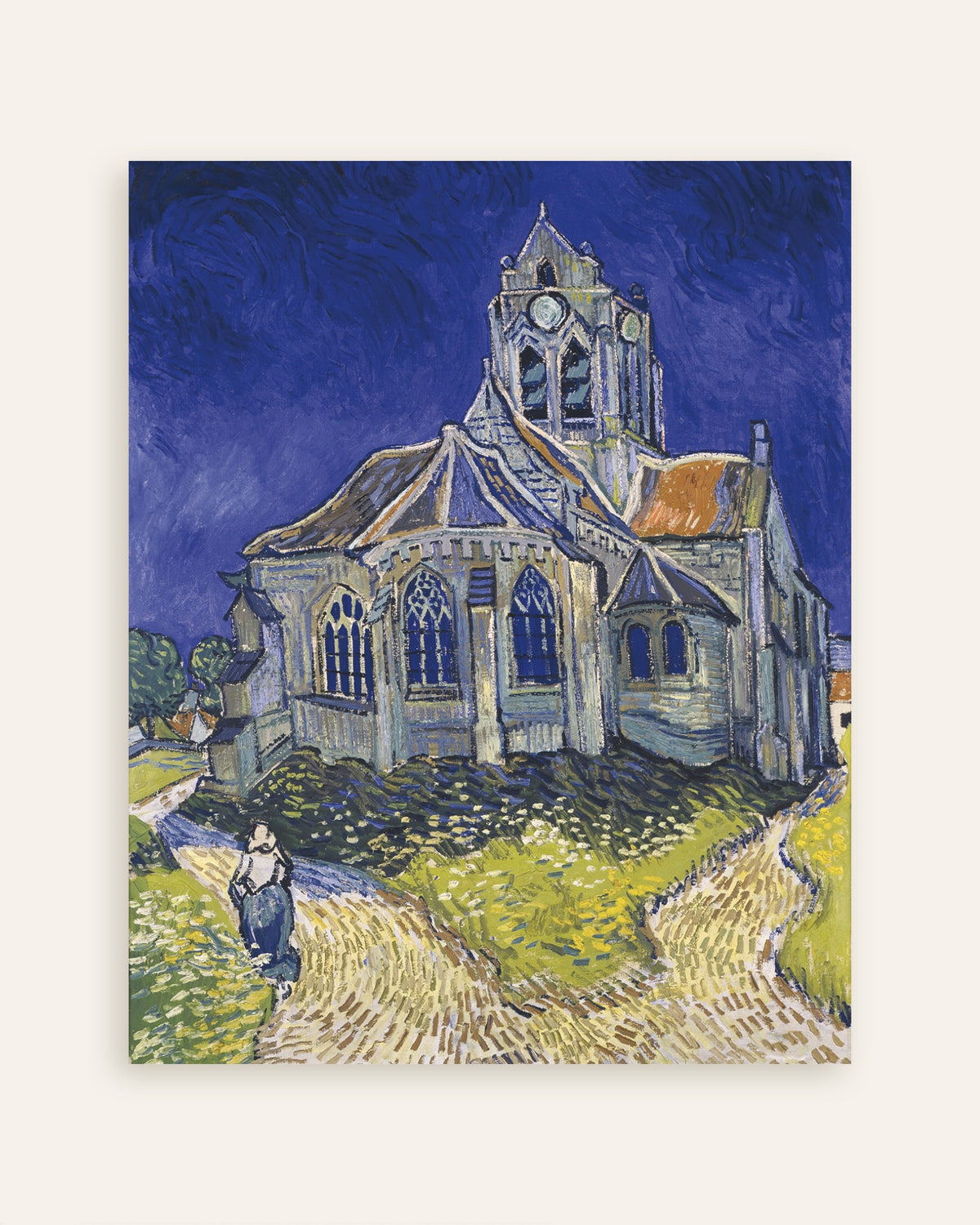 Poster de A Igreja de Auvers-sur-Oise (1890), de Vincent van Gogh, em miniatura