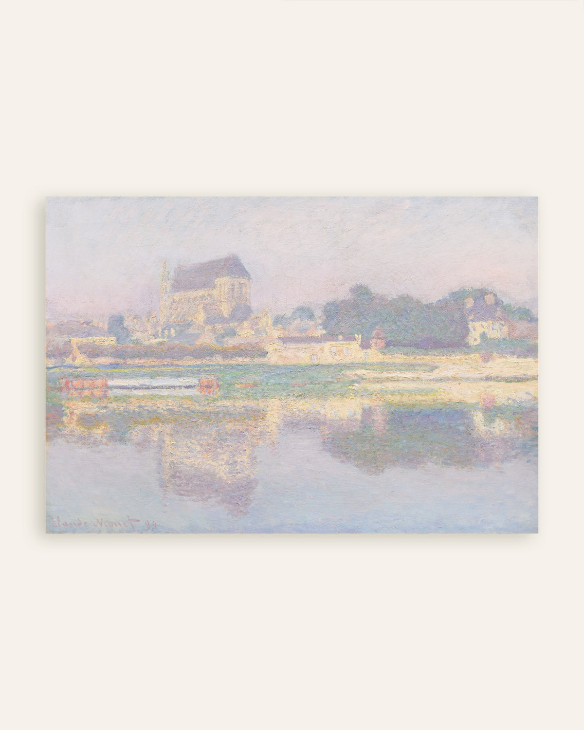 Poster A Igreja de Vernon, Sol (1894), de Claude Monet, miniatura