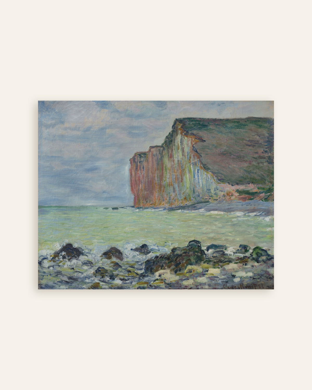 Poster A Falésia de Les Petites-Dalles (1881), de Claude Monet, miniatura