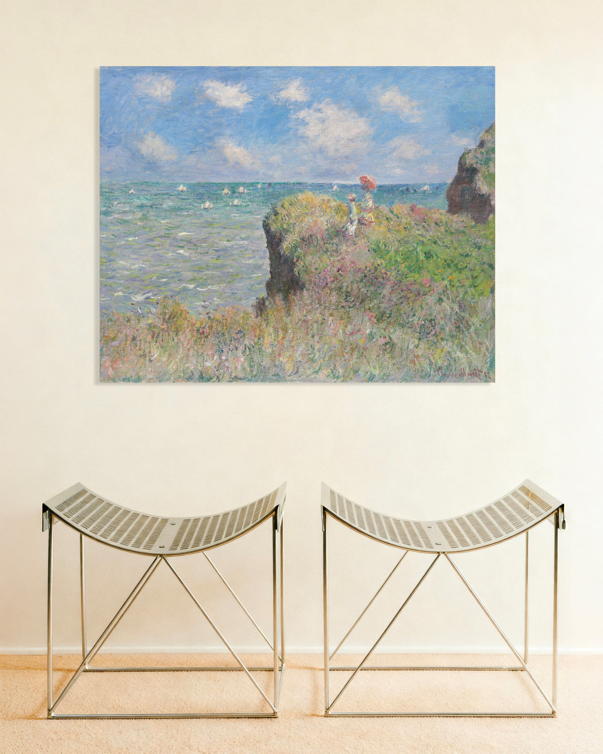 Poster Passeio na Falésia em Pourville (1882), de Claude Monet