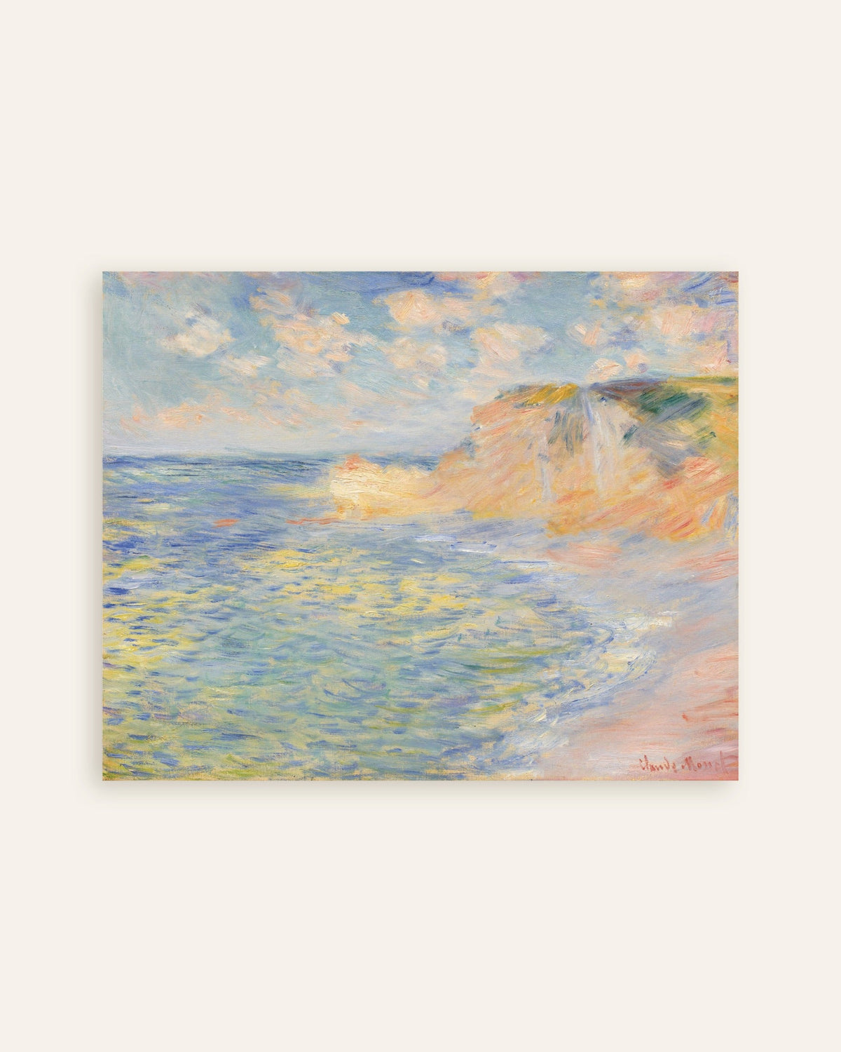 Poster A Falésia de Amont, Étretat (1885), de Claude Monet, miniatura