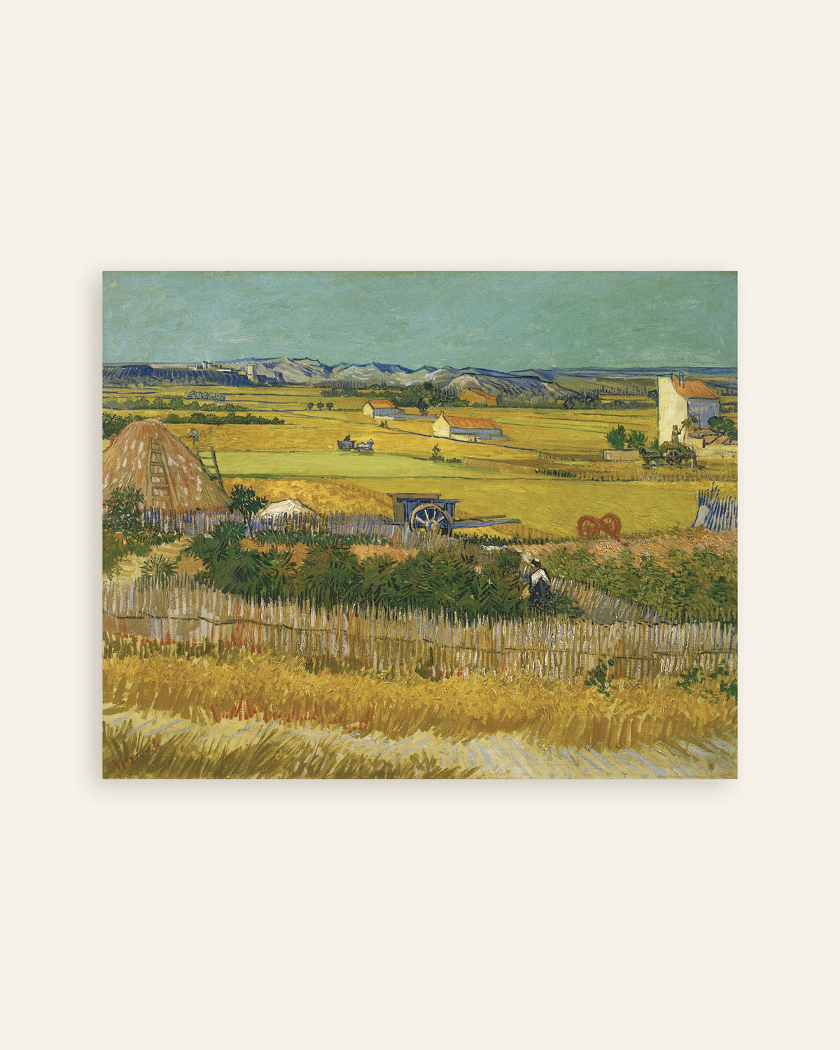Poster de A Colheita (1888), de Vincent van Gogh, em miniatura