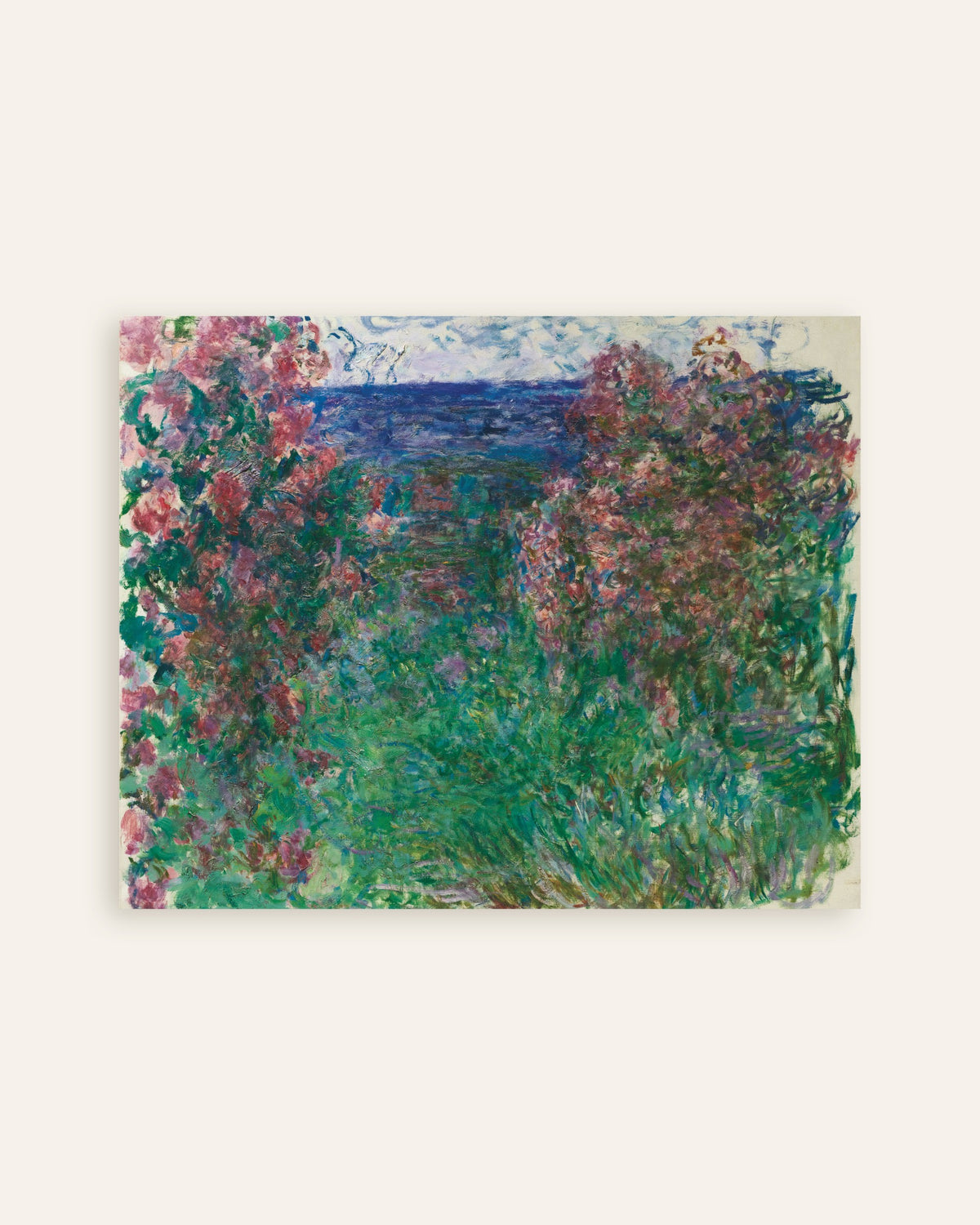 Poster A Casa entre as Rosas (c. 1925), de Claude Monet, miniatura