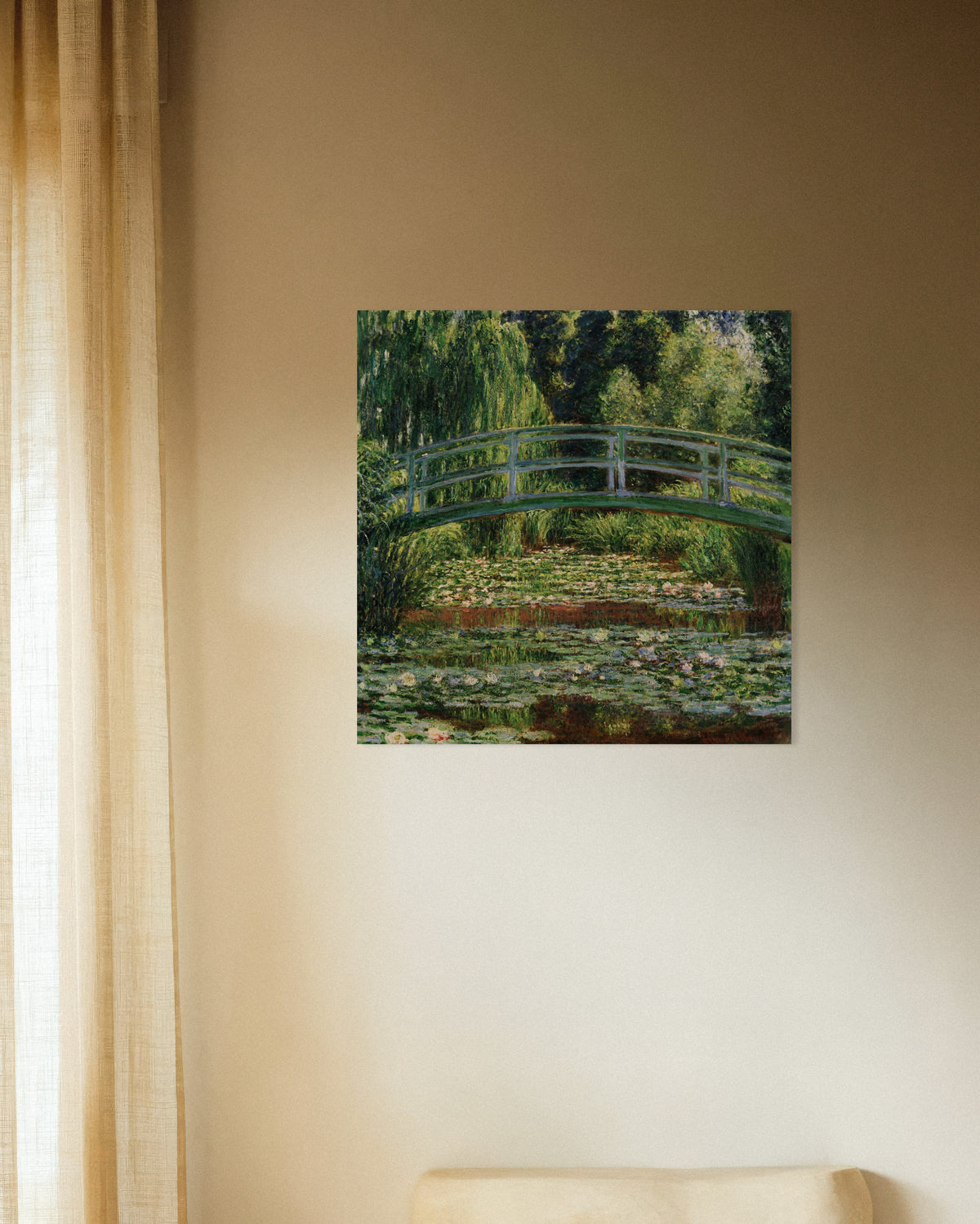 Poster A Ponte Japonesa e o Lago dos Nenúfares, Giverny (1899), de Claude Monet