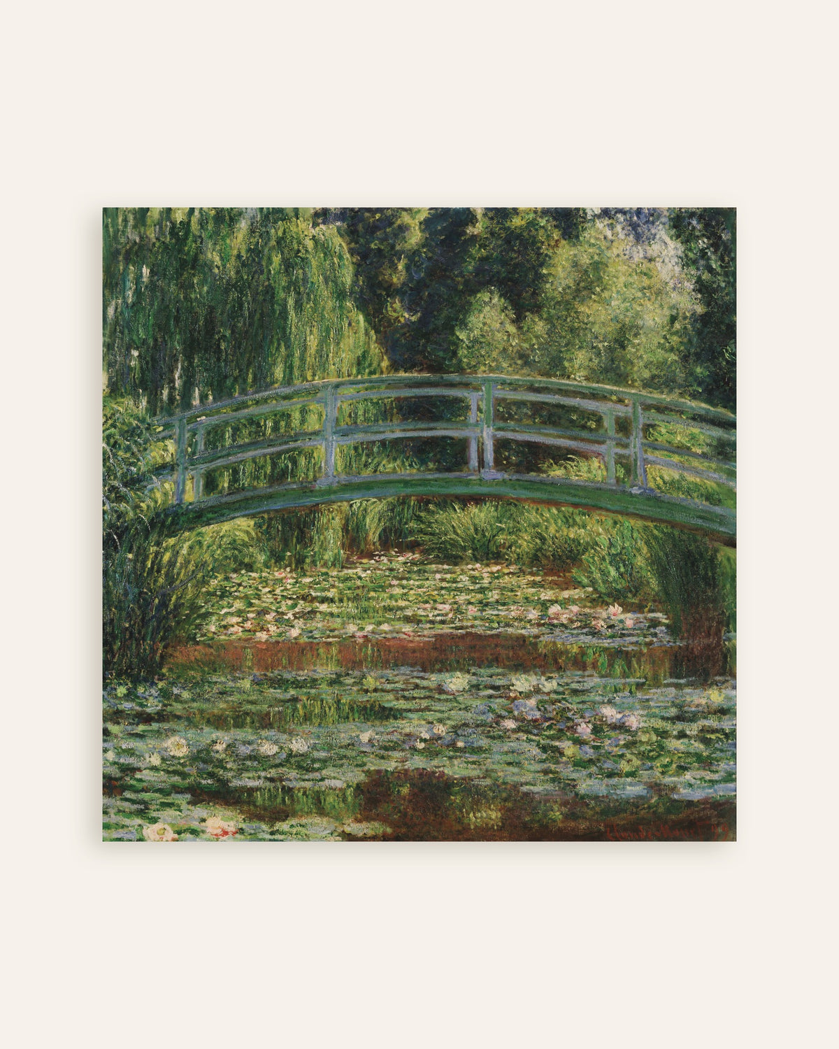 Poster A Ponte Japonesa e o Lago dos Nenúfares, Giverny (1899), de Claude Monet, miniatura