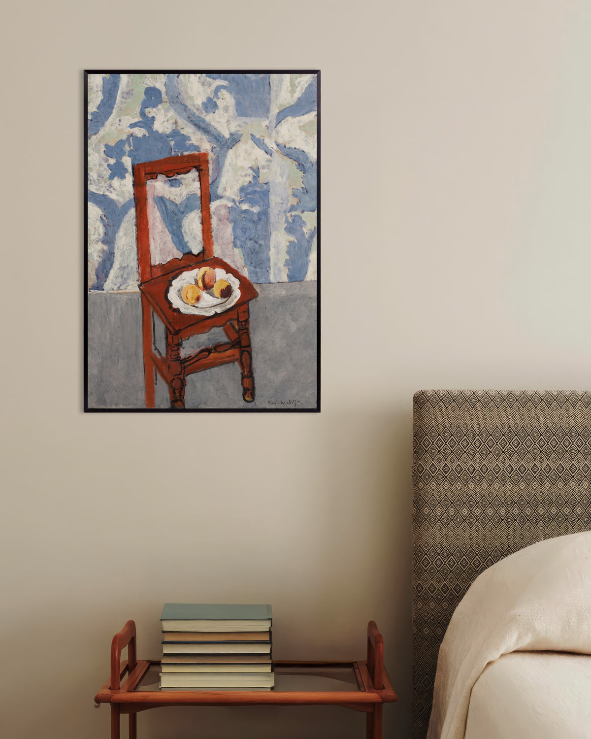 Poster de A Cadeira Lorraine (1919), de Henri Matisse, com moldura metálica