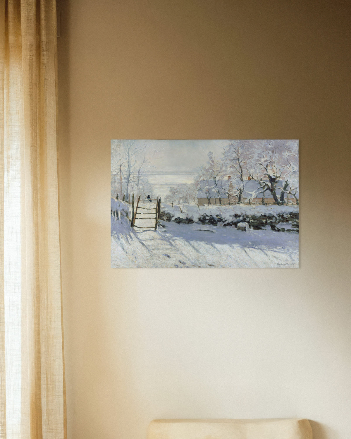 Poster A Pega (1868–1869), de Claude Monet