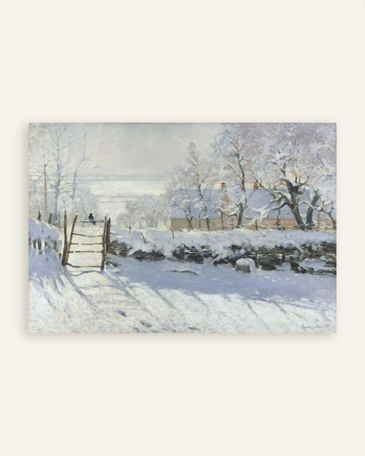 Poster A Pega (1868–1869), de Claude Monet, miniatura