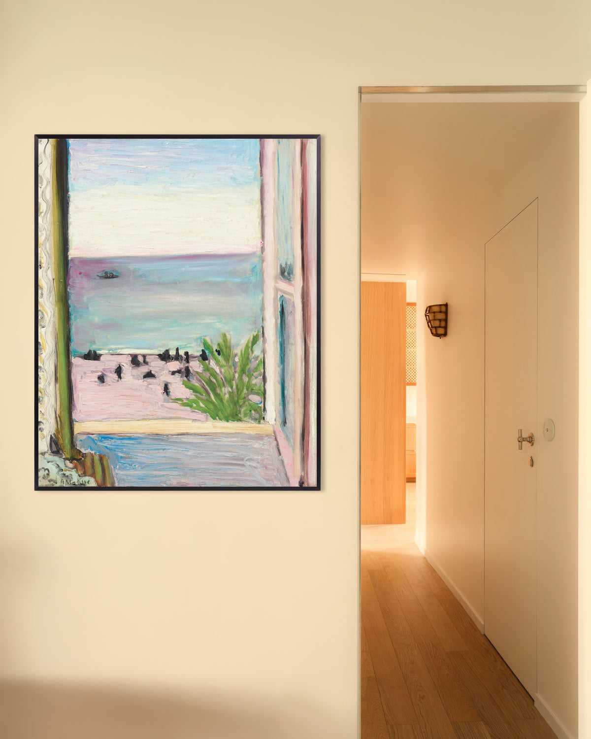 Poster de A Janela Aberta (1918), de Henri Matisse, com moldura metálica