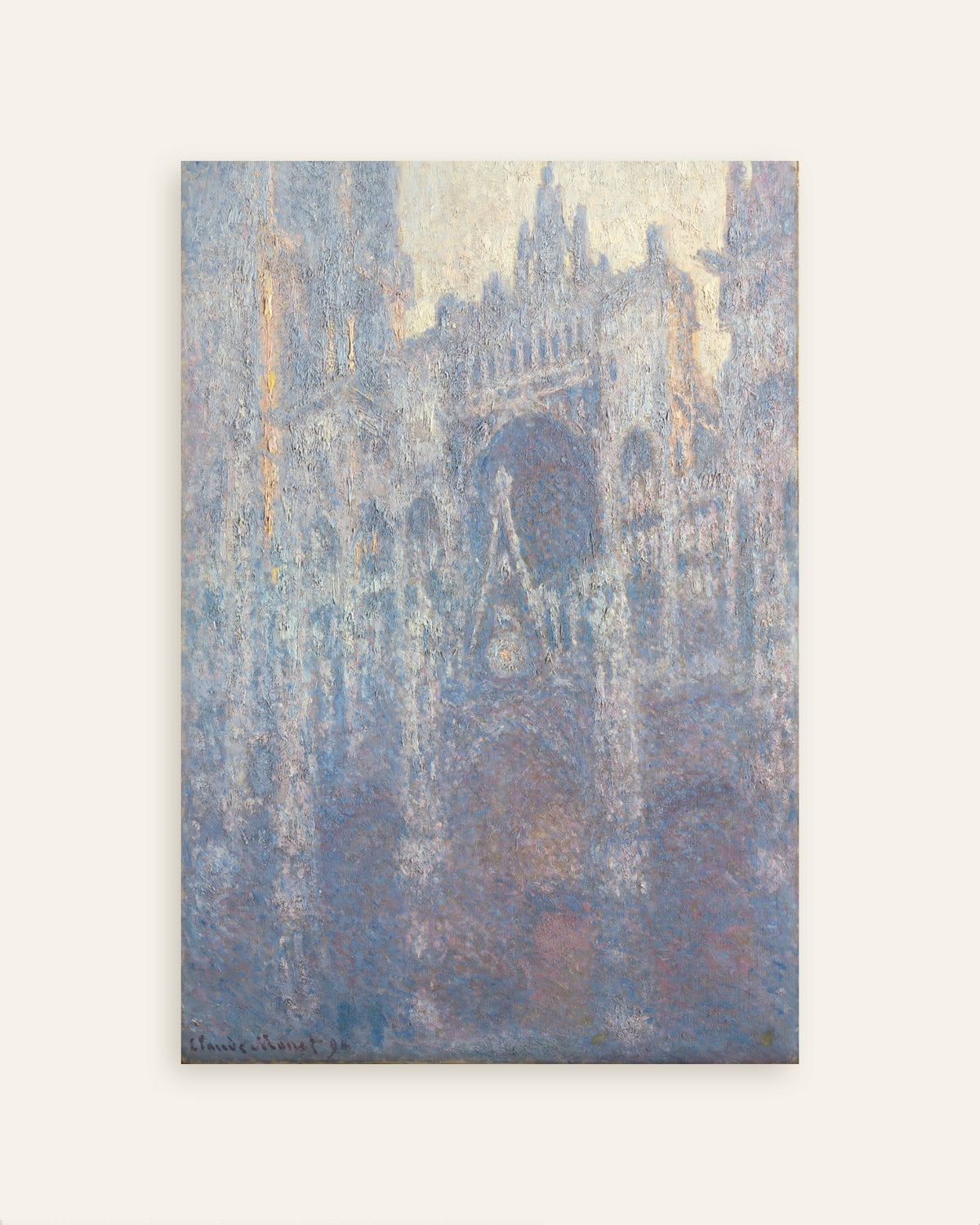 Poster O Portal da Catedral de Rouen à Luz da Manhã (1894), de Claude Monet, miniatura