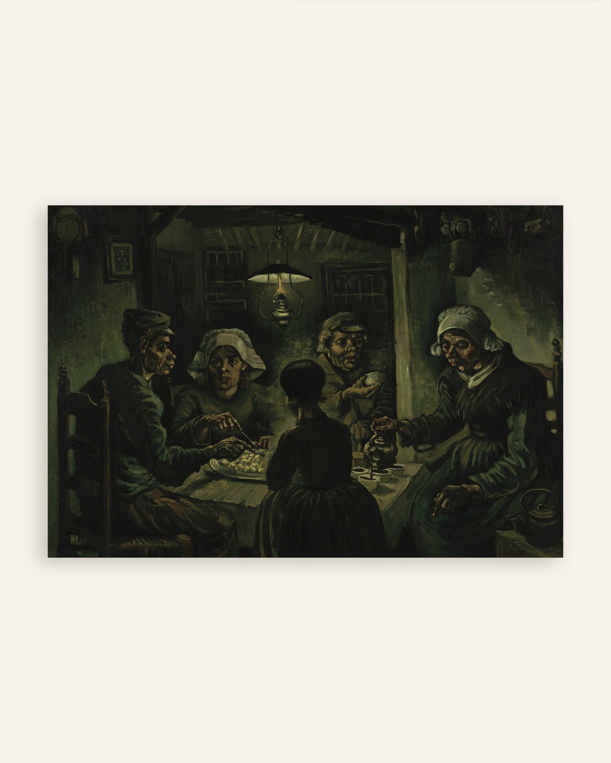 Poster «Os Comedores de Batatas» (1885), de Vincent van Gogh, em miniatura