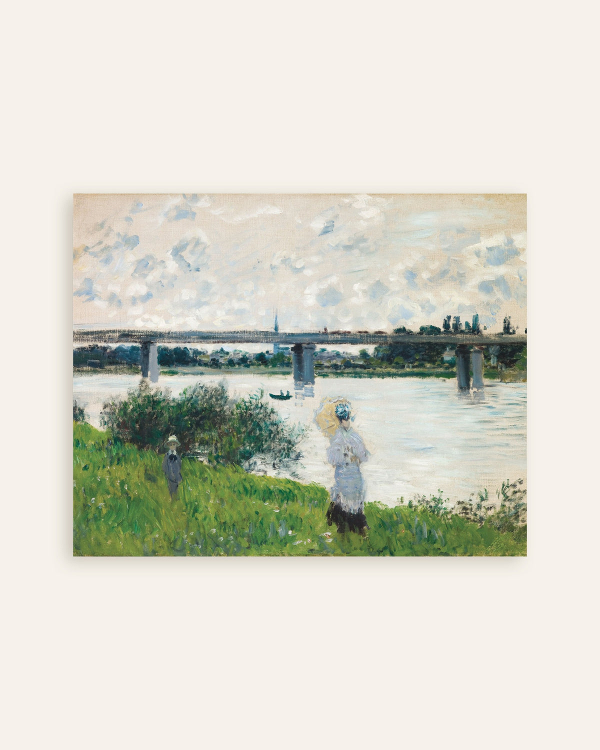 Poster O Passeio junto à Ponte Ferroviária, Argenteuil (1874), de Claude Monet, miniatura