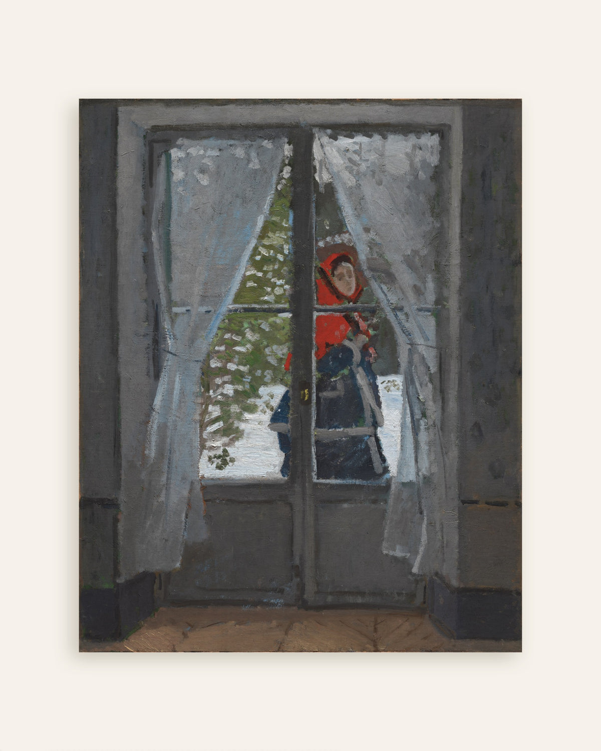 Poster O Lenço Vermelho (c. 1868–1873), de Claude Monet, miniatura