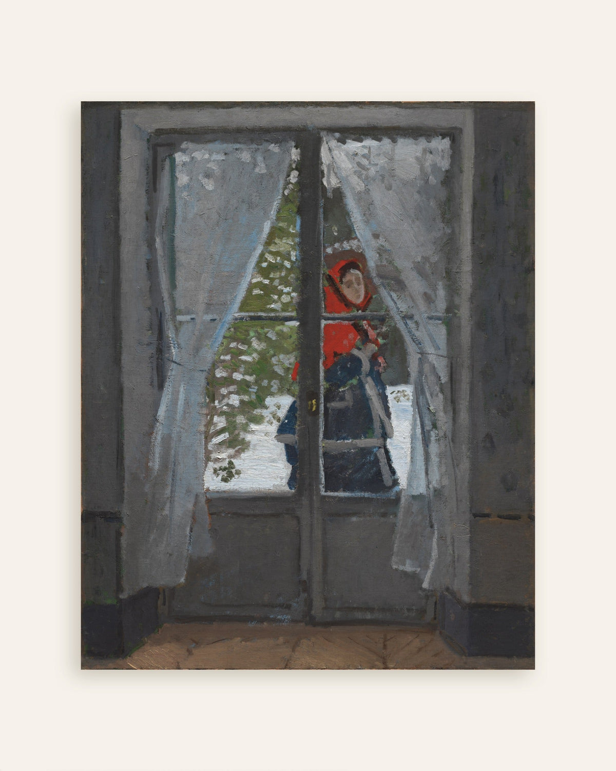 Poster O Lenço Vermelho (c. 1868–1873), de Claude Monet, miniatura
