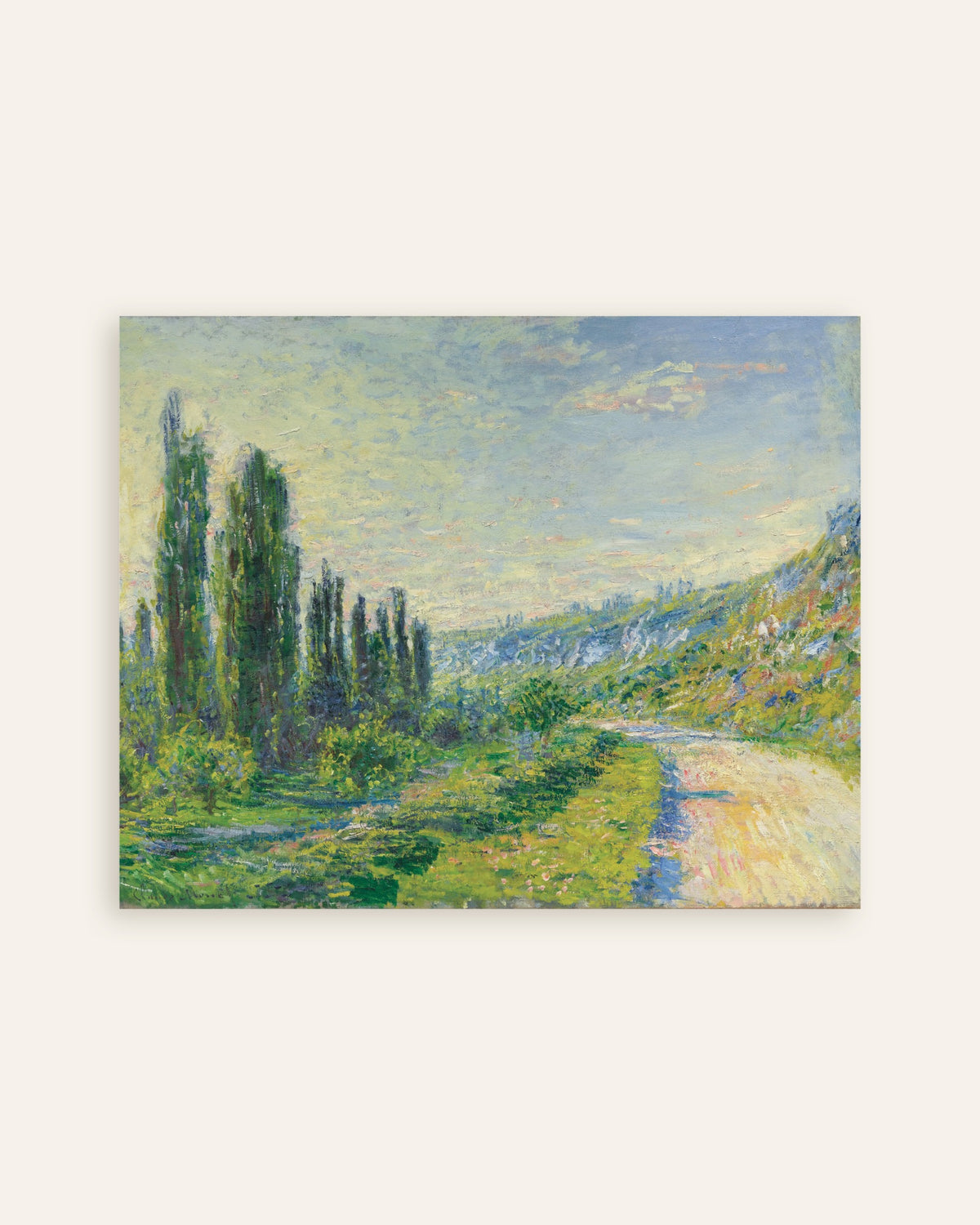 Poster A Estrada de Vétheuil (c. 1880), de Claude Monet, miniatura