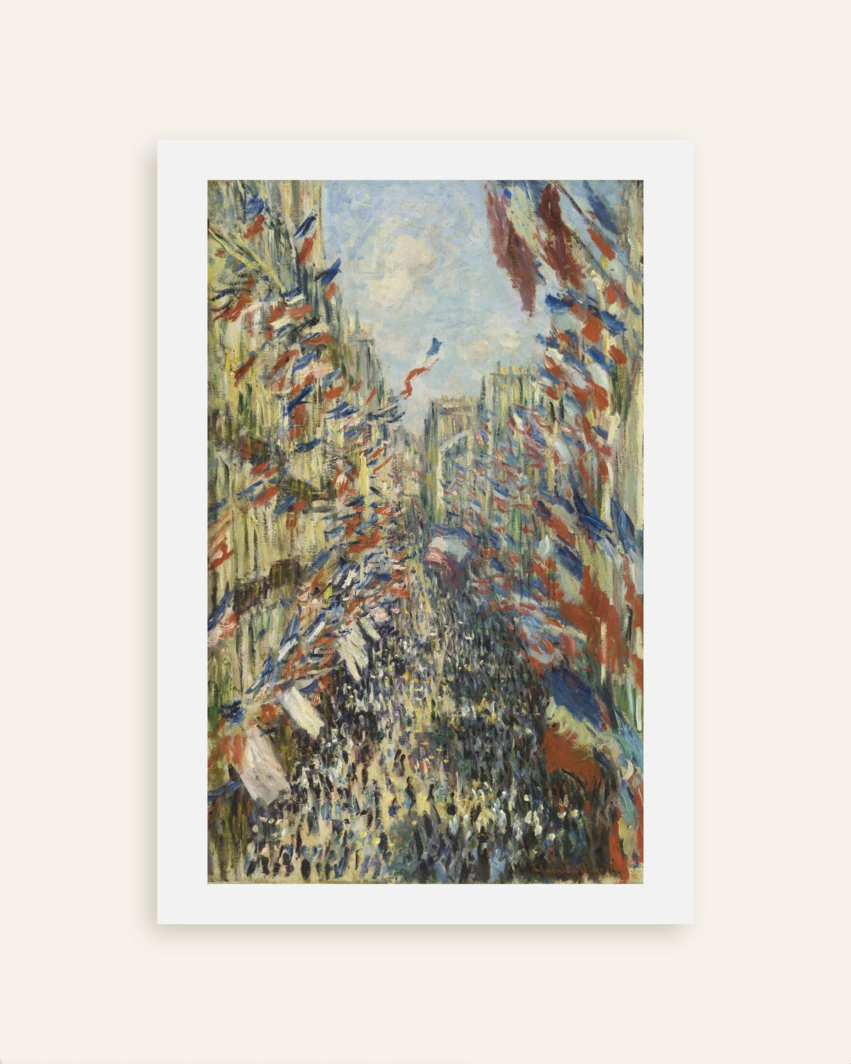 Poster A Rue Montorgueil em Paris, Festa de 30 de Junho de 1878, de Claude Monet, miniatura