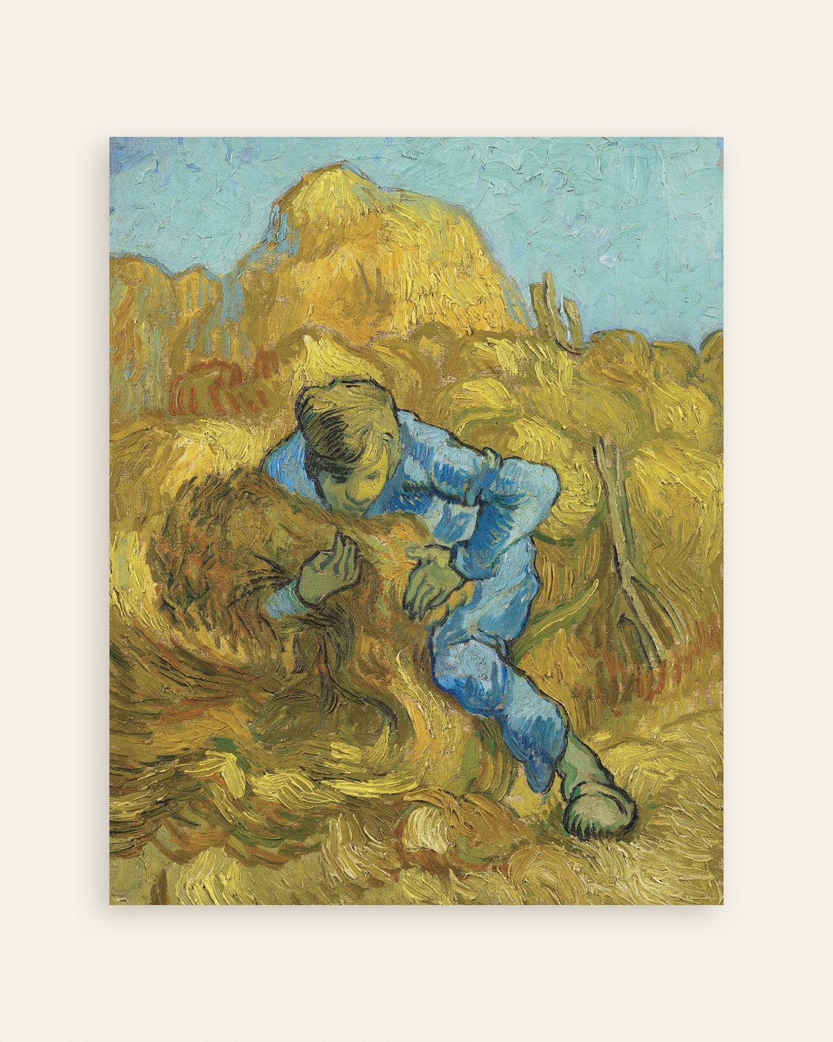 Poster de O Atador de Feixes, a partir de Millet (1889), de Vincent van Gogh, em miniatura