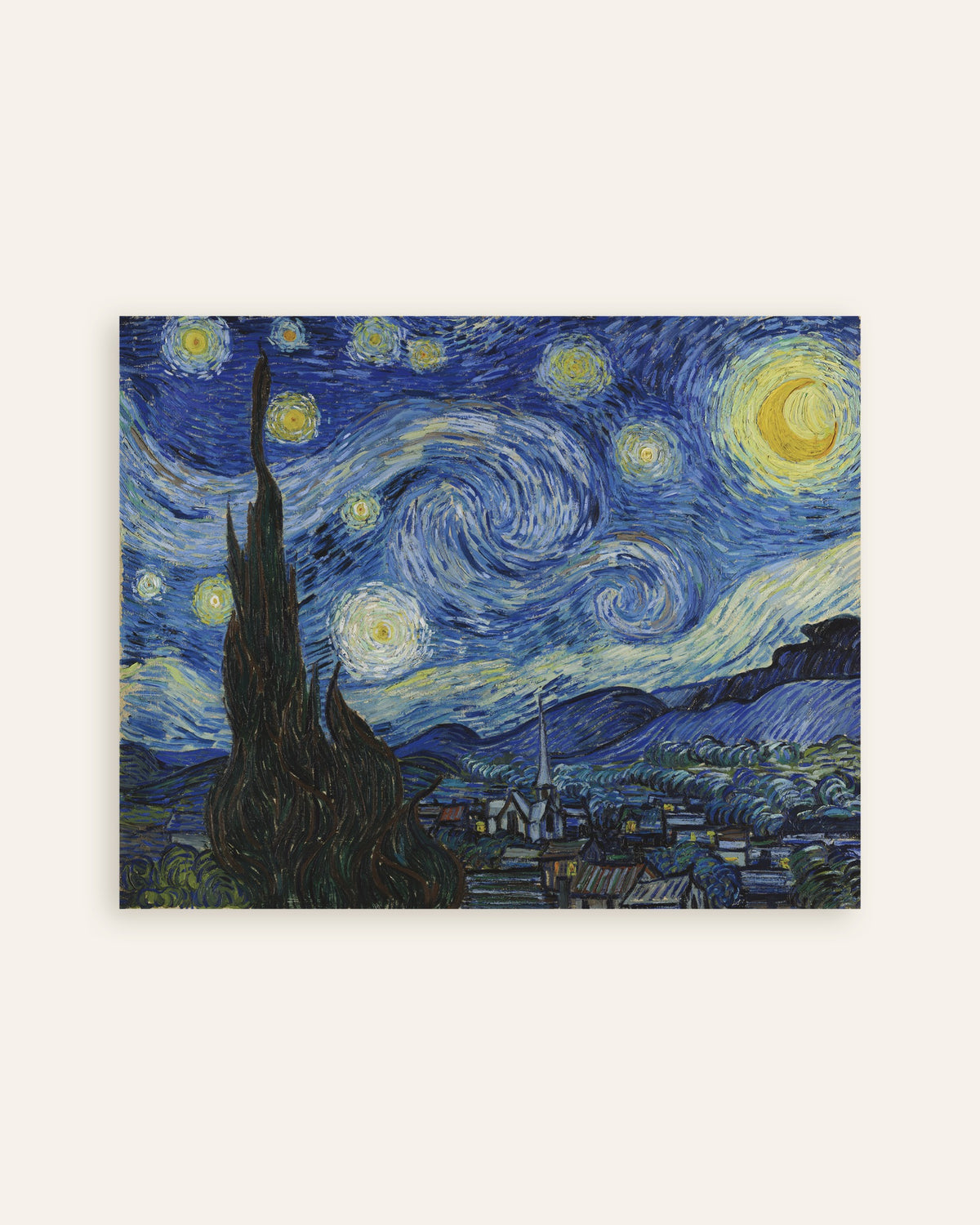 Poster «A Noite Estrelada» (1889), de Vincent van Gogh, em miniatura