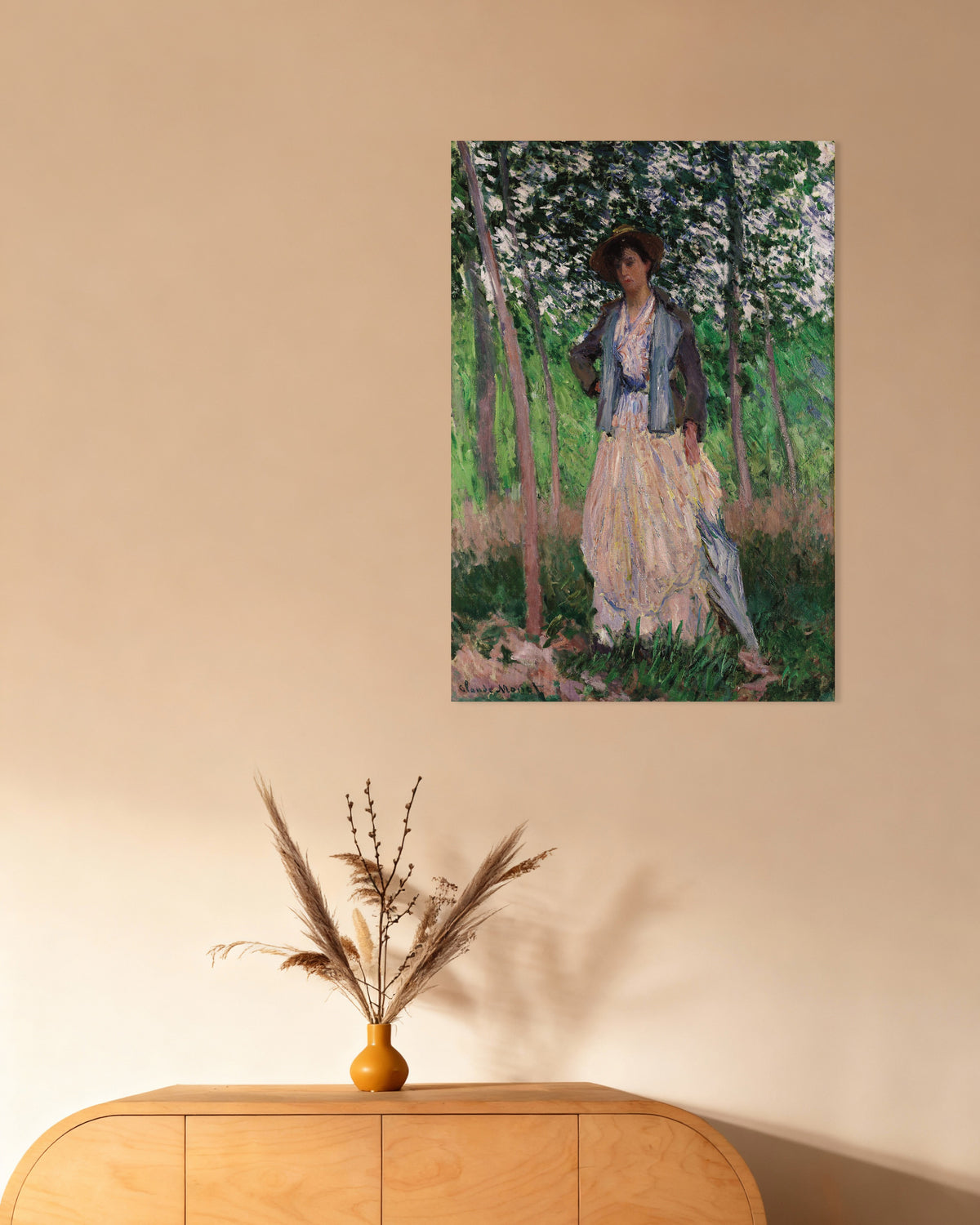 Poster A Passeante, Suzanne Hoschedé (1887), de Claude Monet