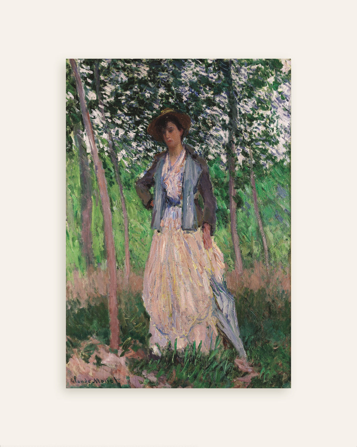 Poster A Passeante, Suzanne Hoschedé (1887), de Claude Monet, miniatura