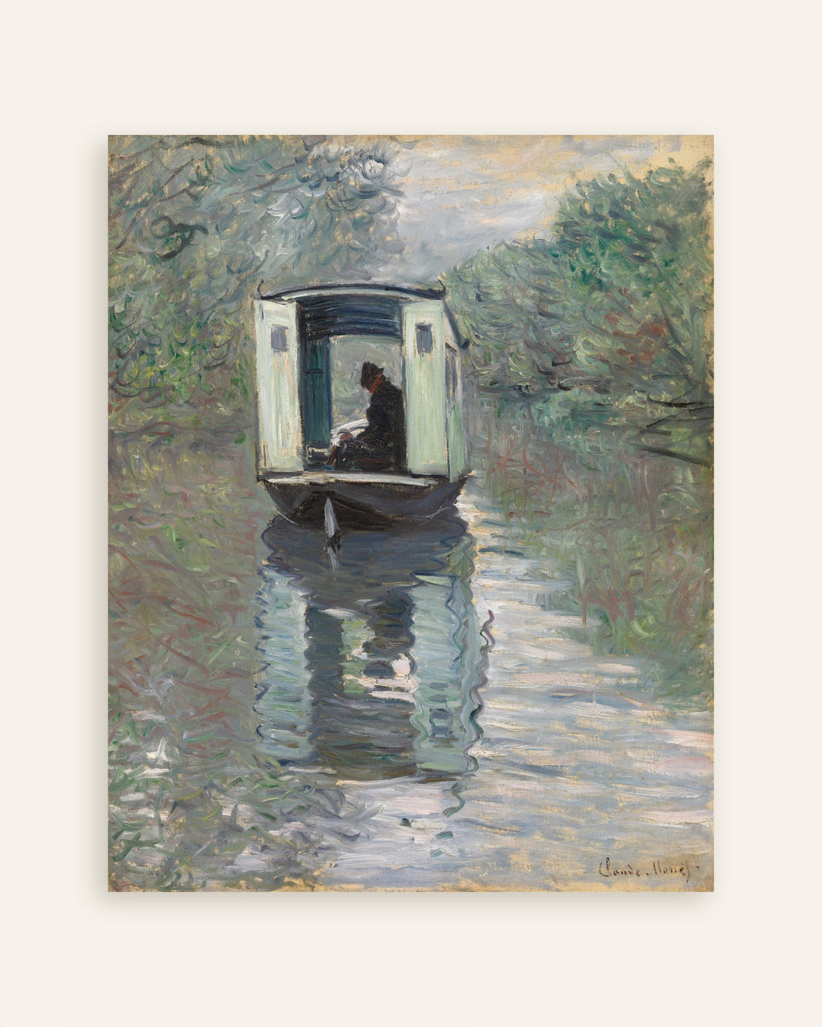 Poster O Barco-Ateliê (1876), de Claude Monet, miniatura
