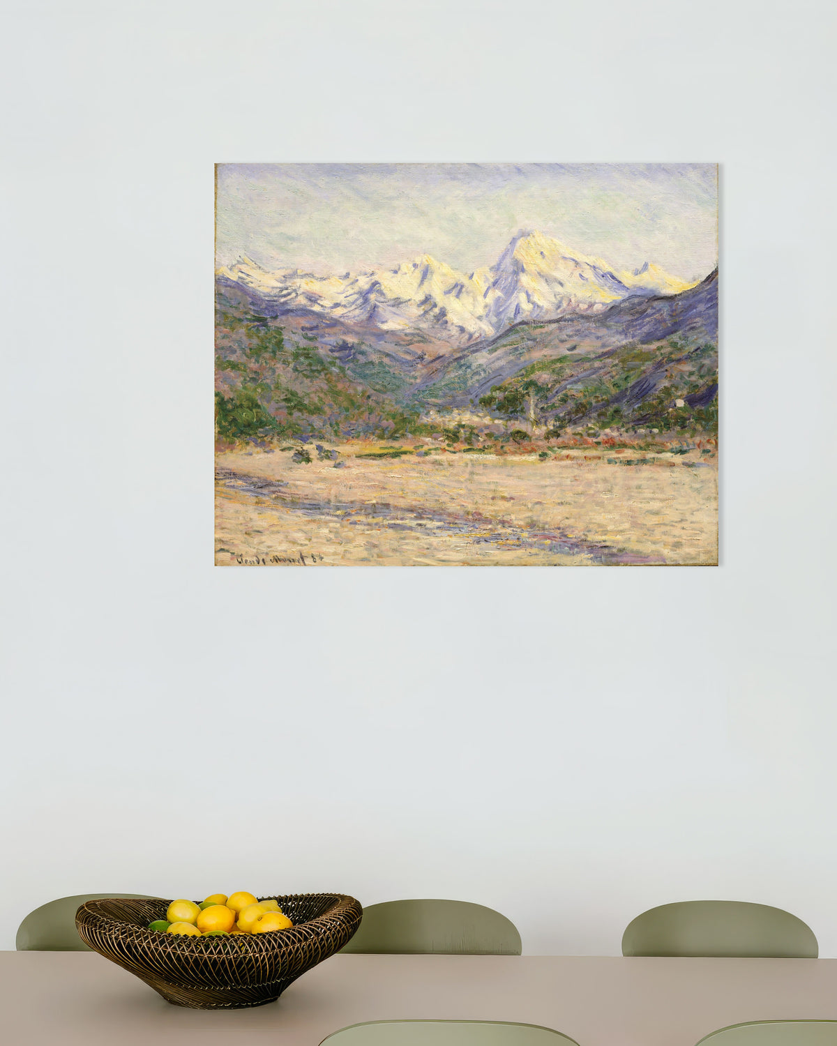 Poster O Vale do Nervia (1884), de Claude Monet