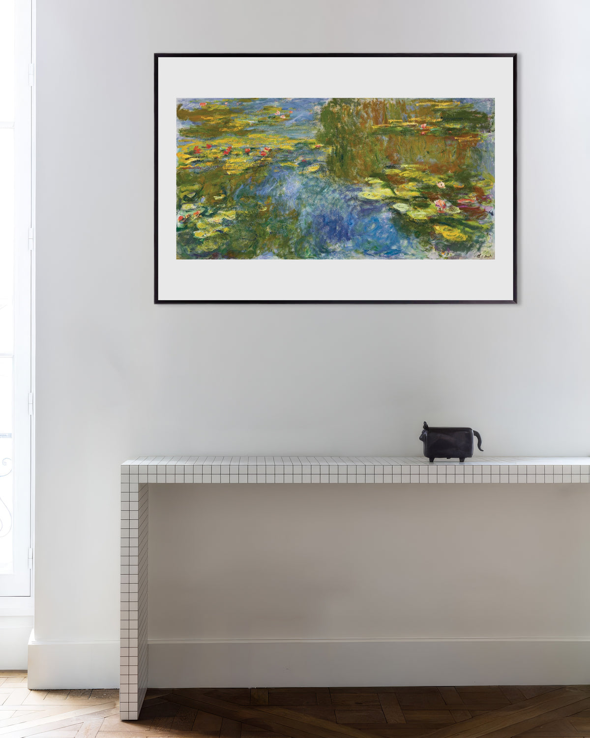 Poster O Lago dos Nenúfares (c. 1917–1919), de Claude Monet, com moldura de metal