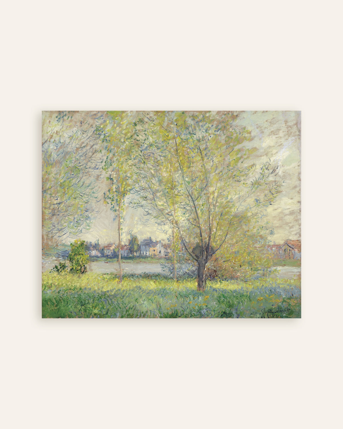 Poster Os Salgueiros (1880), de Claude Monet, miniatura