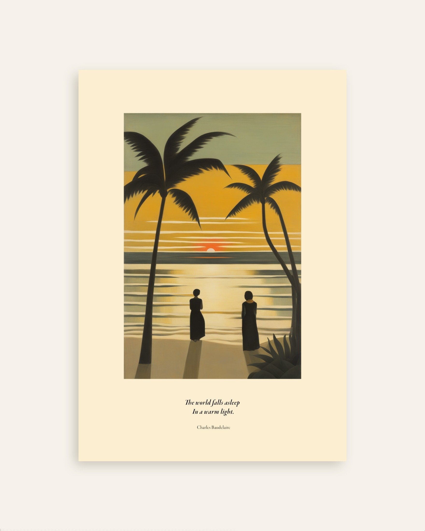 Poster of The world falls asleep in a warm light, Baudelaire, thumbnail
