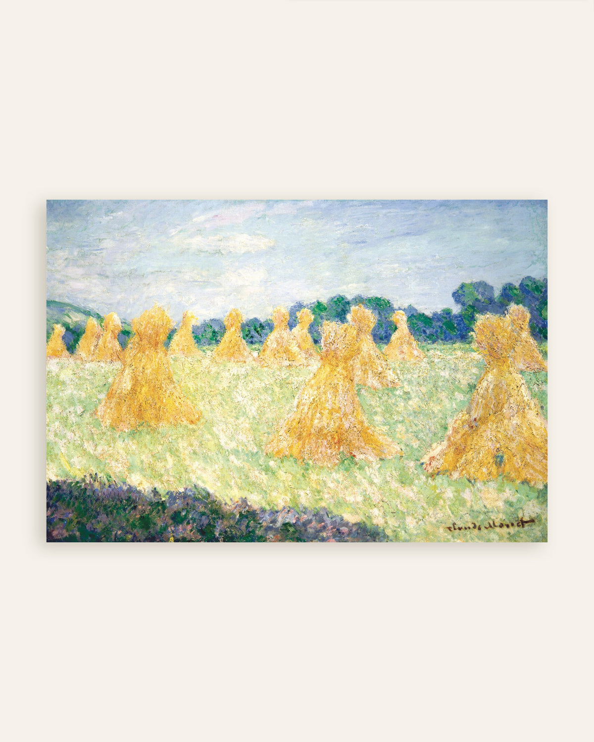 Poster As Meninas de Giverny, Efeito de Sol (1894), de Claude Monet, miniatura