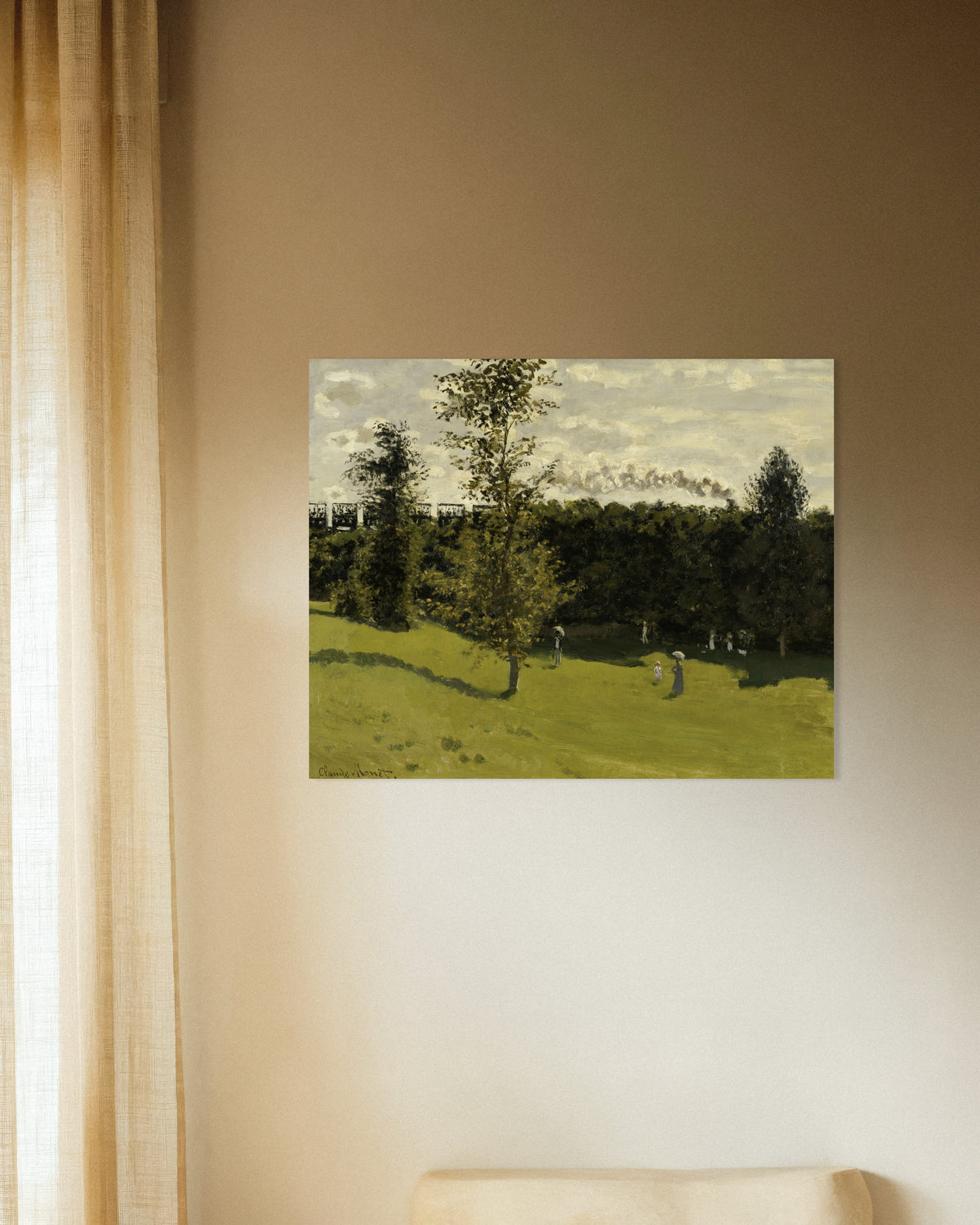 Poster Comboio no Campo (c. 1870), de Claude Monet