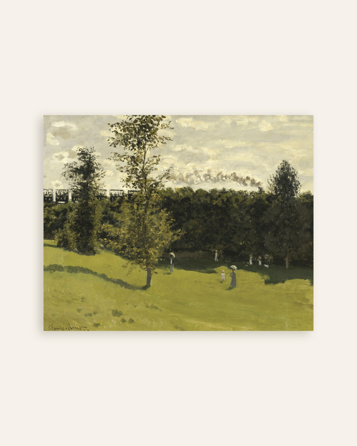 Poster Comboio no Campo (c. 1870), de Claude Monet, miniatura