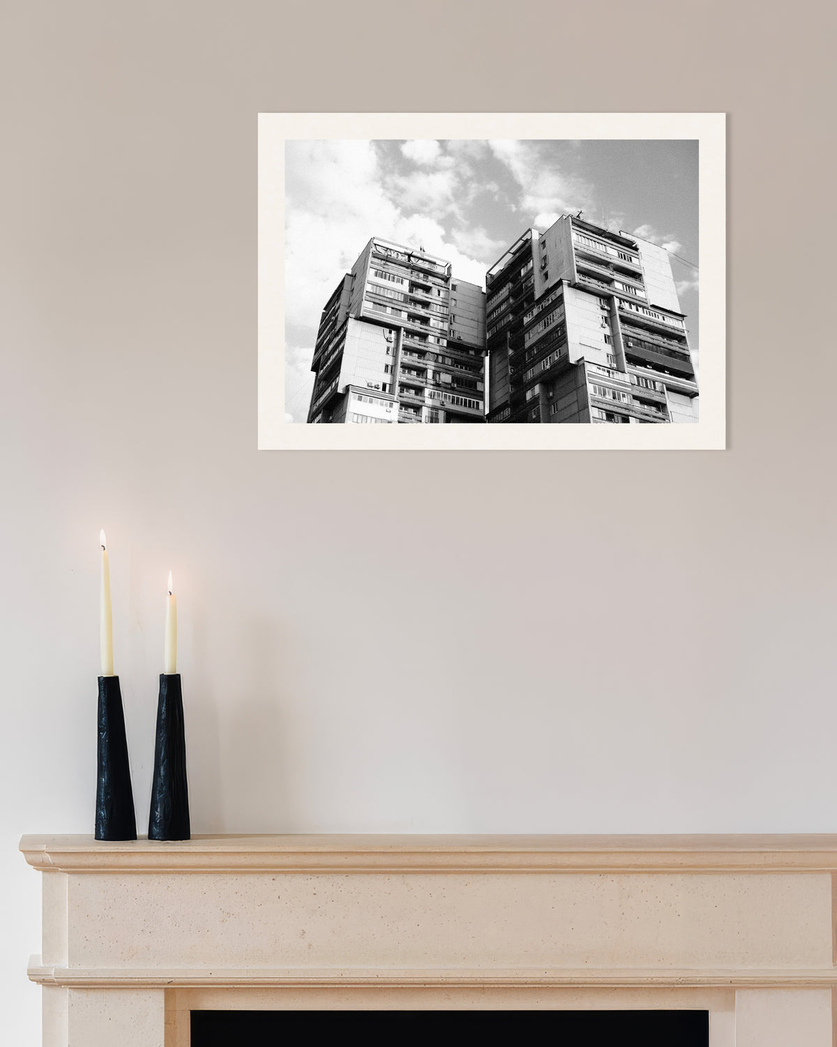 Poster «Duas torres gémeas nas nuvens»