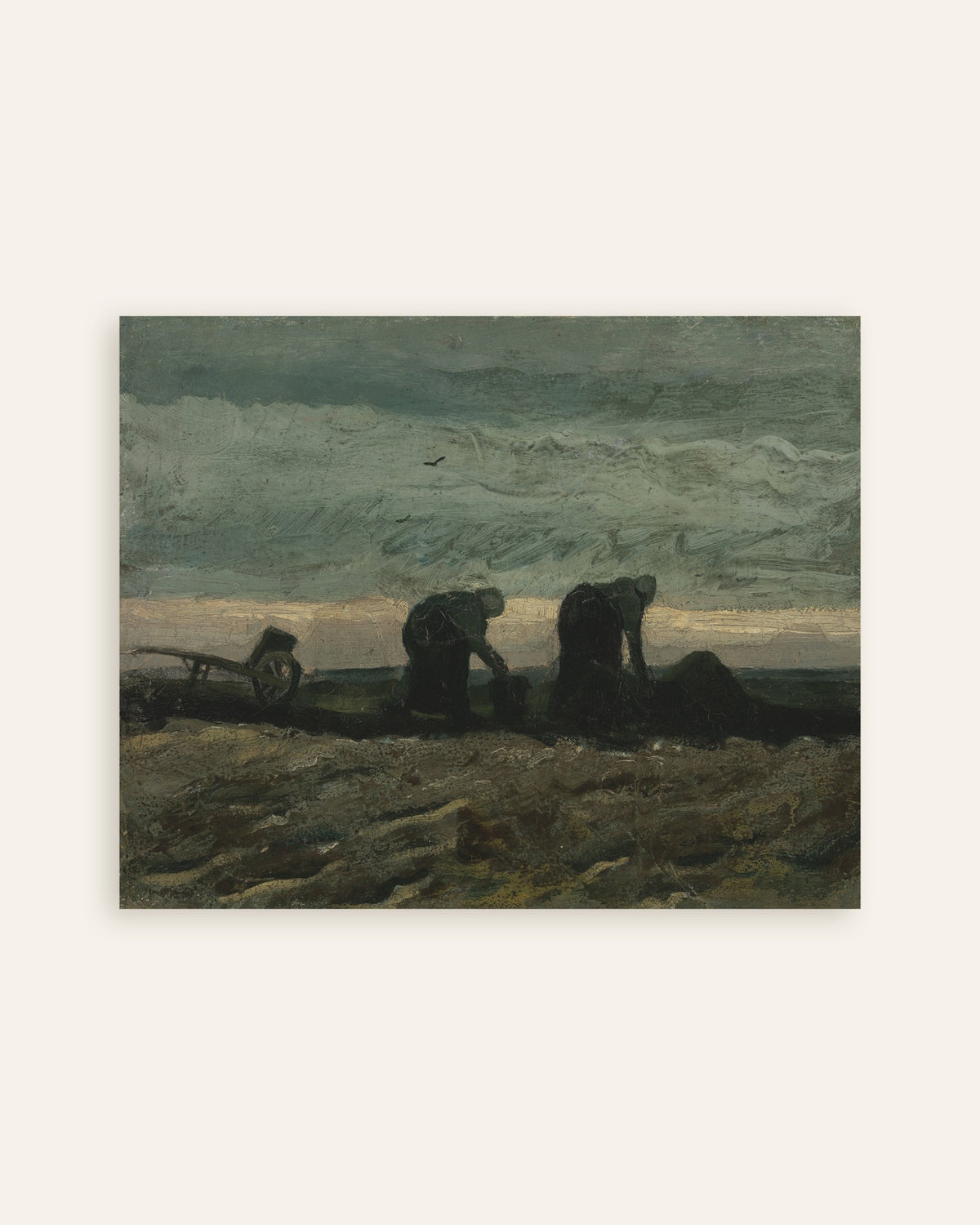 Poster de Duas mulheres na charneca (1883), de Vincent van Gogh, em miniatura