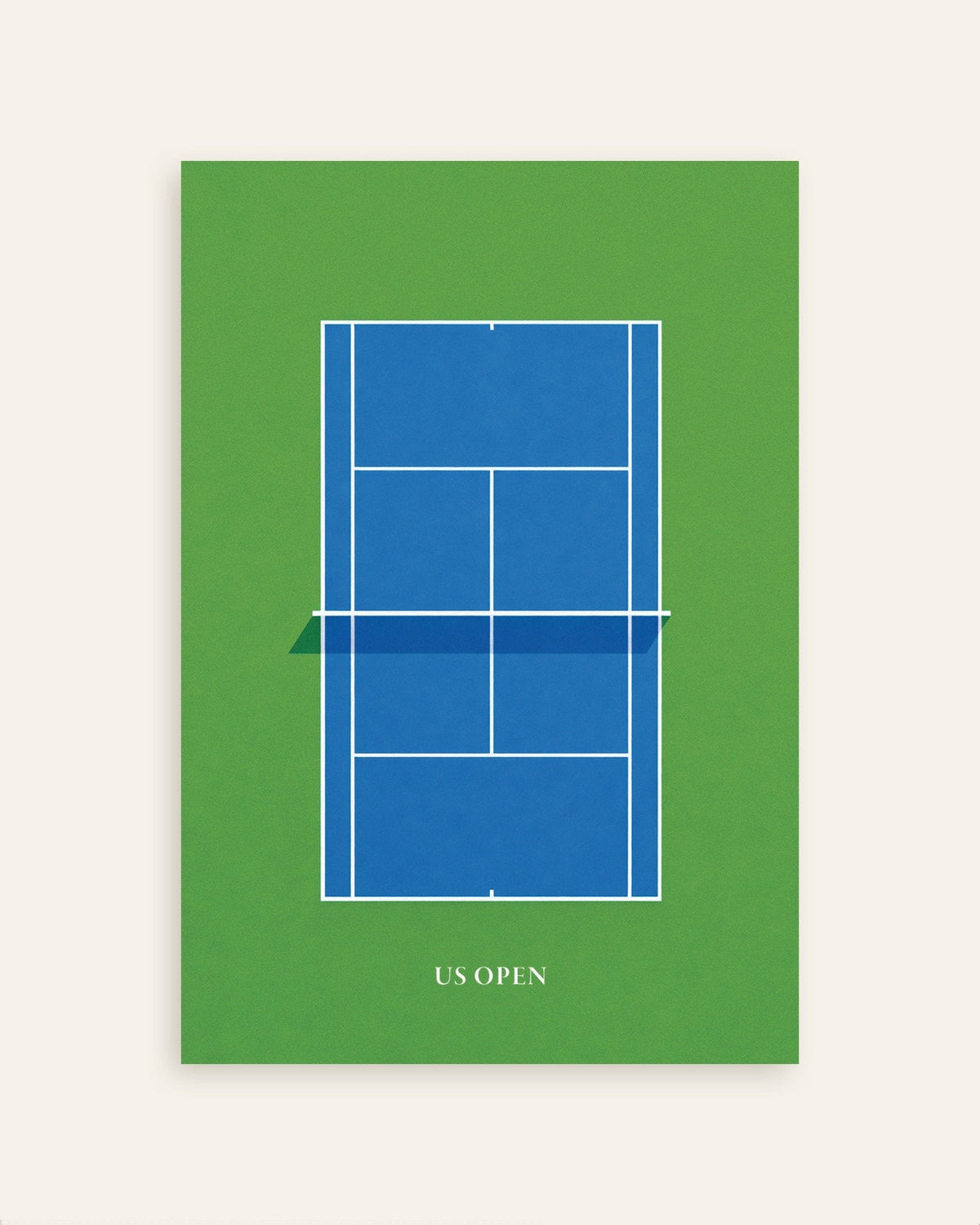 Poster de Ténis do US Open: arte moderna de um campo azul, miniatura