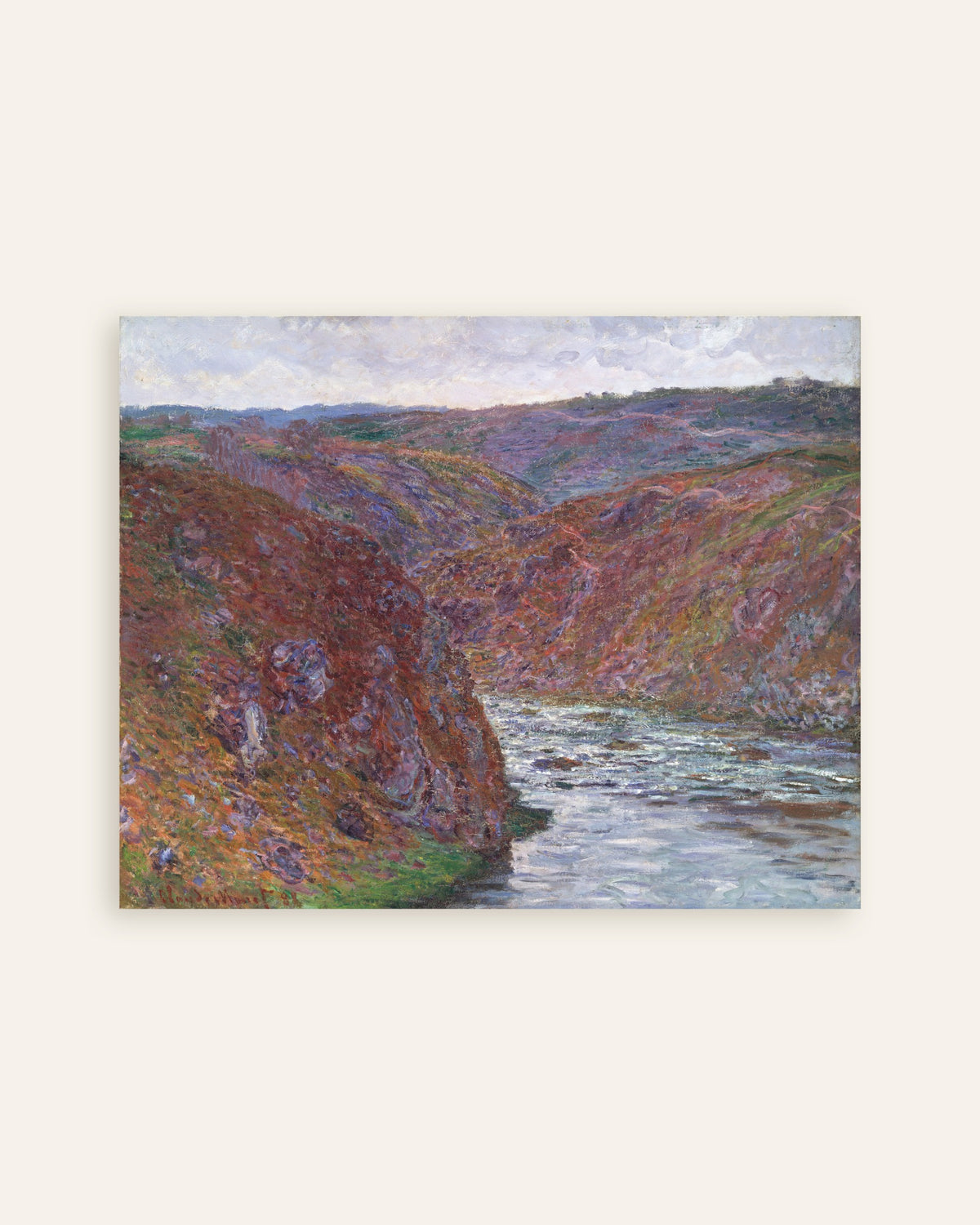 Poster O Vale do Creuse, Dia Cinzento (1889), de Claude Monet, miniatura