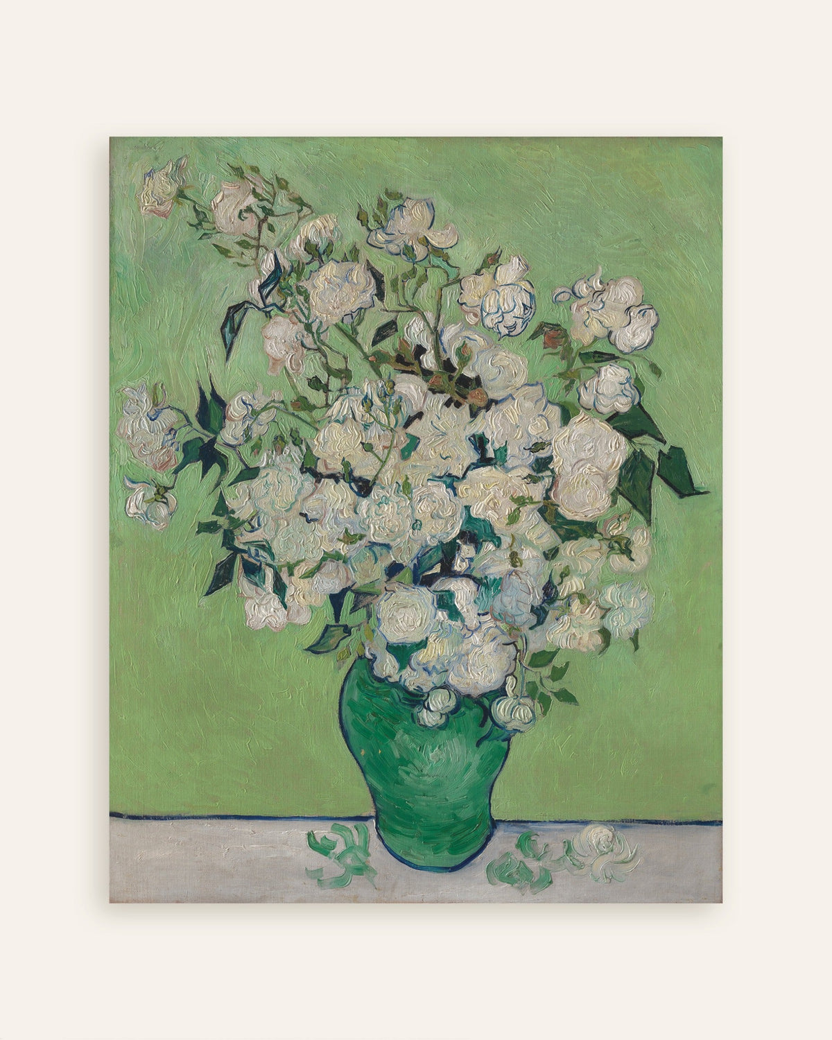 Miniatura do poster Vaso com rosas (1890), de Vincent van Gogh