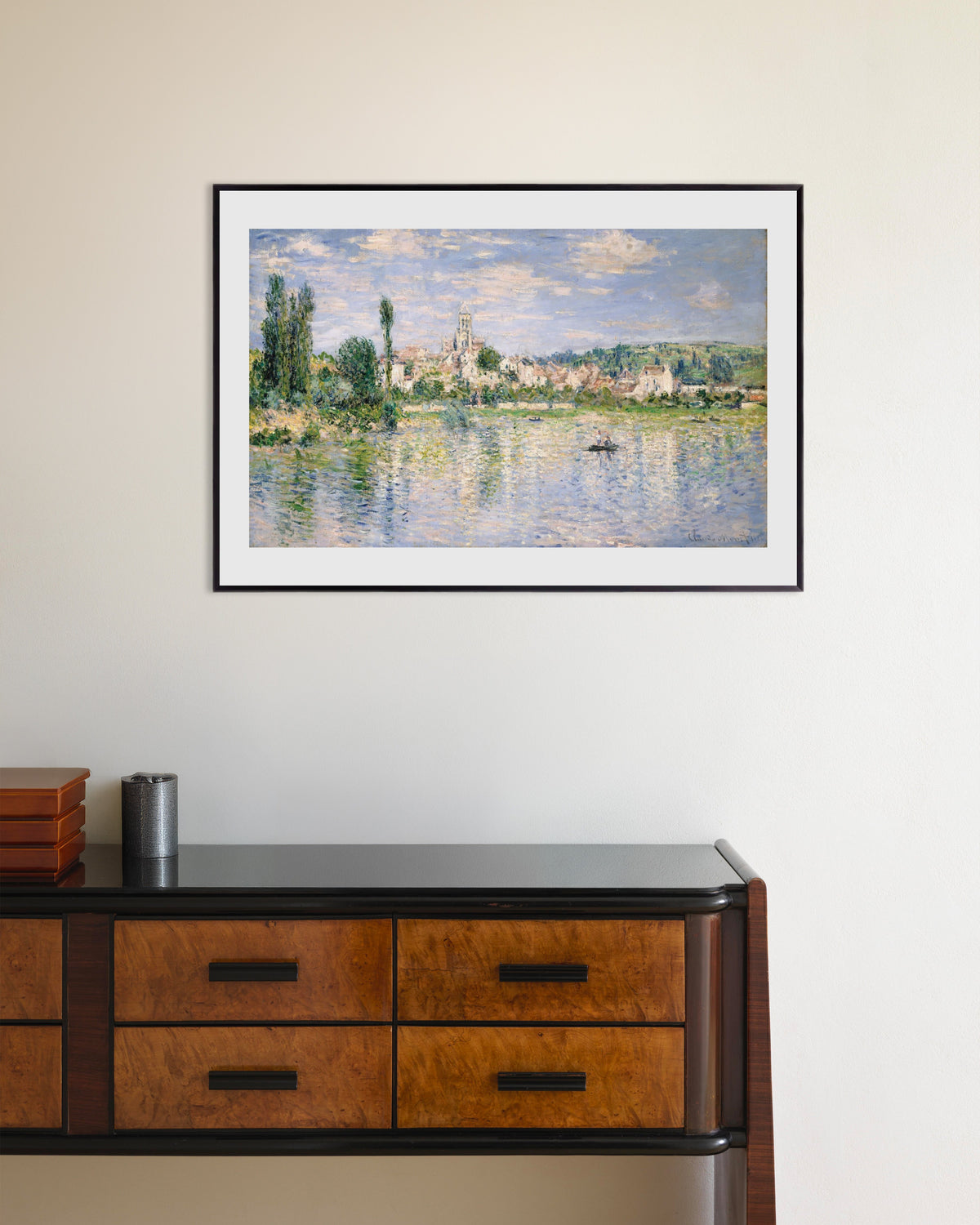 Poster Vétheuil no Verão (1880), de Claude Monet, com moldura de metal