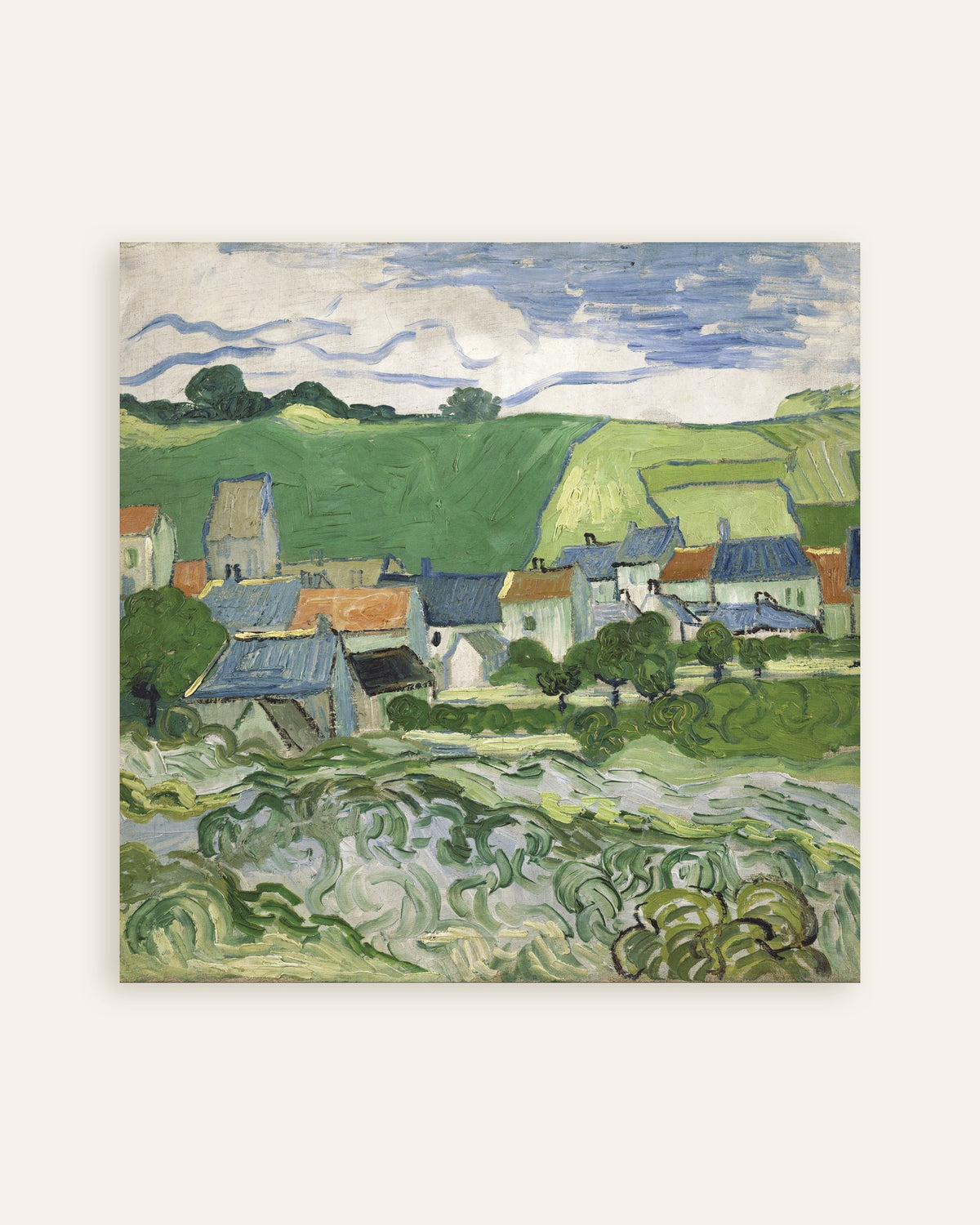 Poster de Vista de Auvers (1890), de Vincent van Gogh, em miniatura