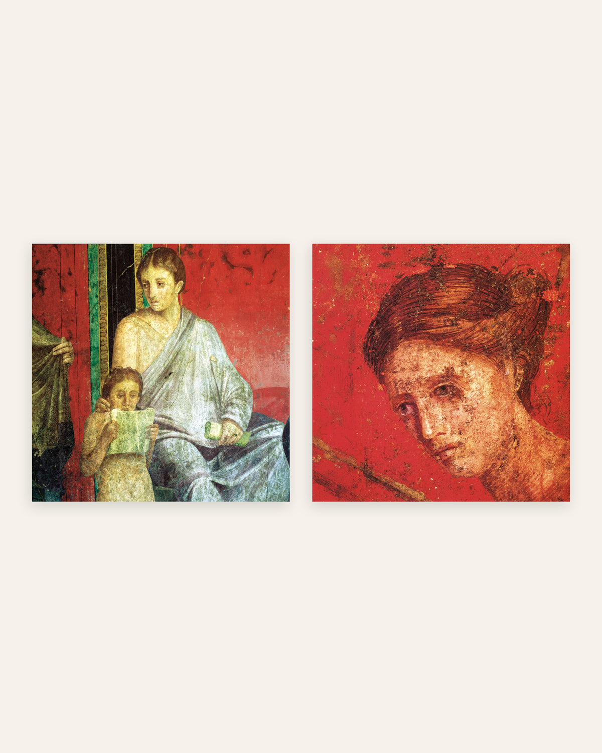 Posters Villa dos Mistérios, conjunto de 2: jovem leitor e retrato, sem moldura