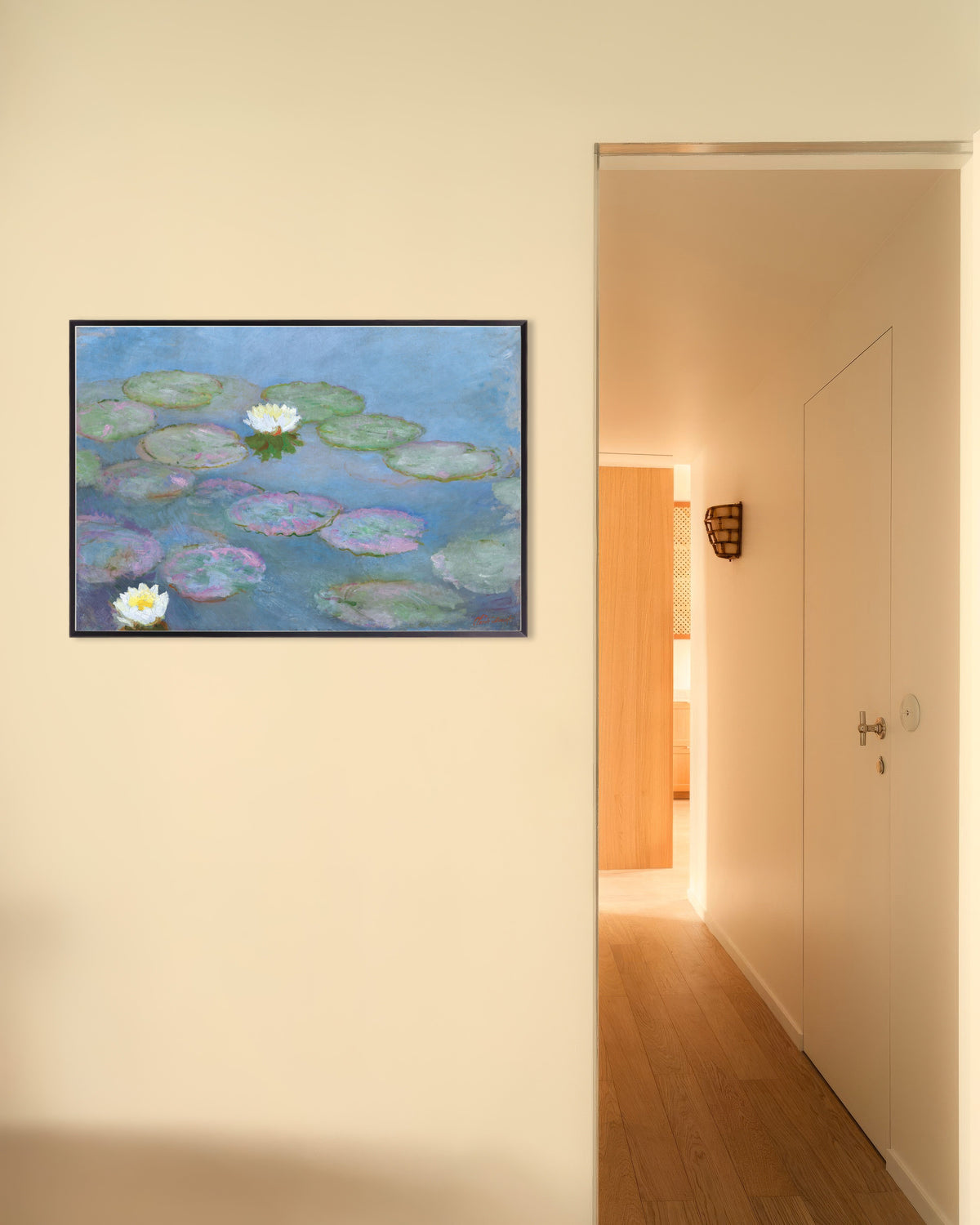 Poster Nenúfares (c. 1897–1899), de Claude Monet, com moldura de metal