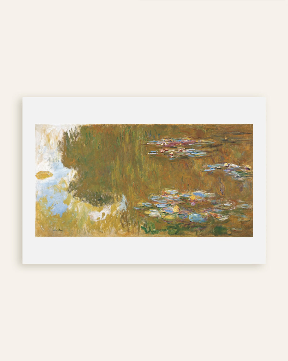 Poster Lago dos Nenúfares com Reflexos de Salgueiro (c. 1917–1919), de Claude Monet, miniatura