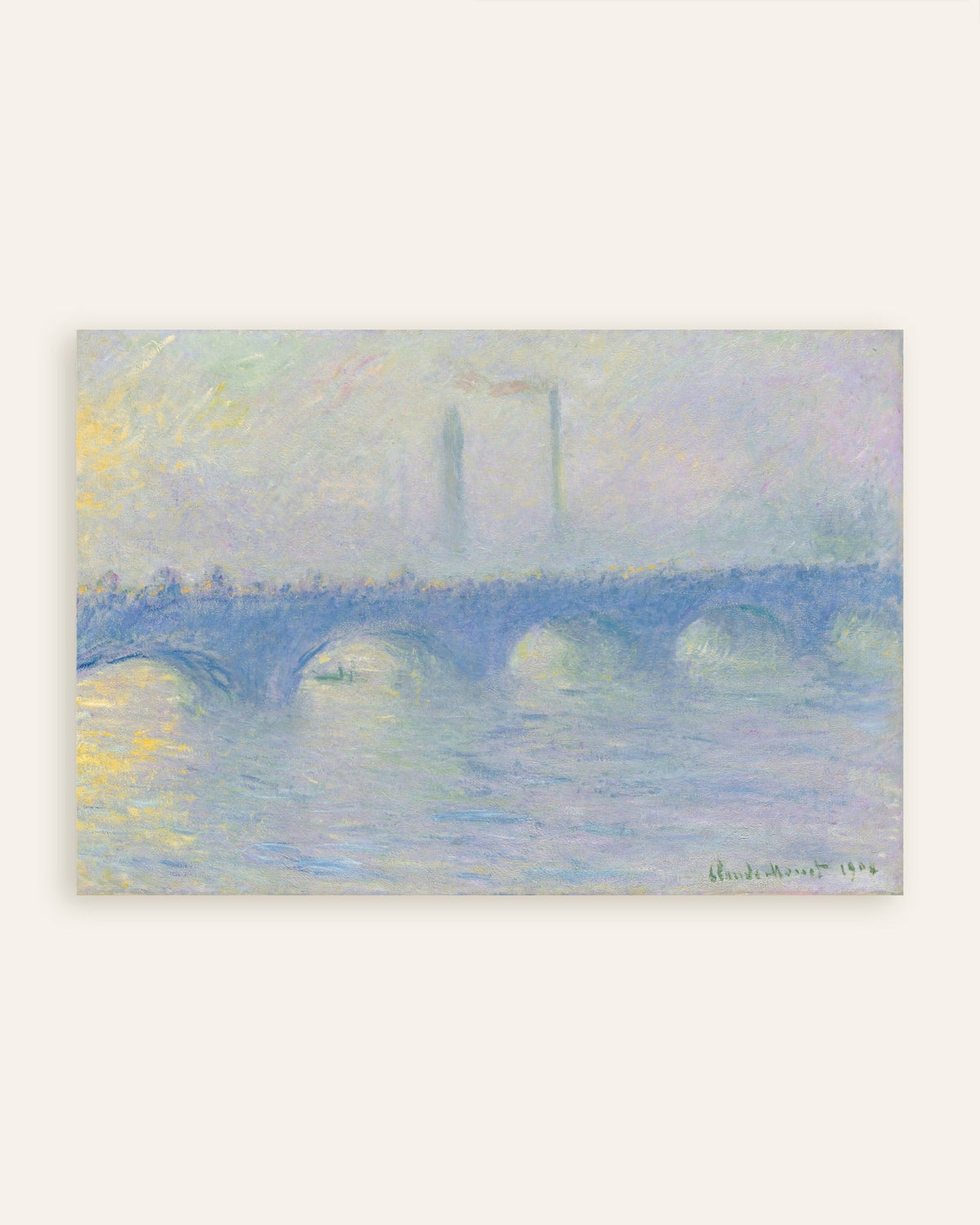 Poster A Ponte de Waterloo, Efeito de Bruma (1904), de Claude Monet, miniatura