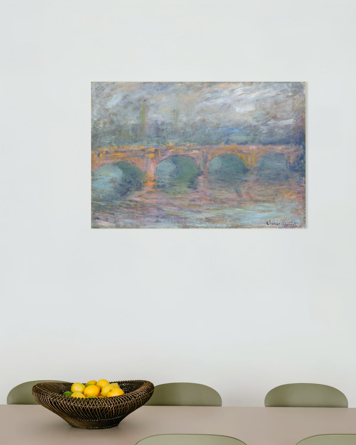 Poster A Ponte de Waterloo, Londres, ao Pôr do Sol (1904), de Claude Monet