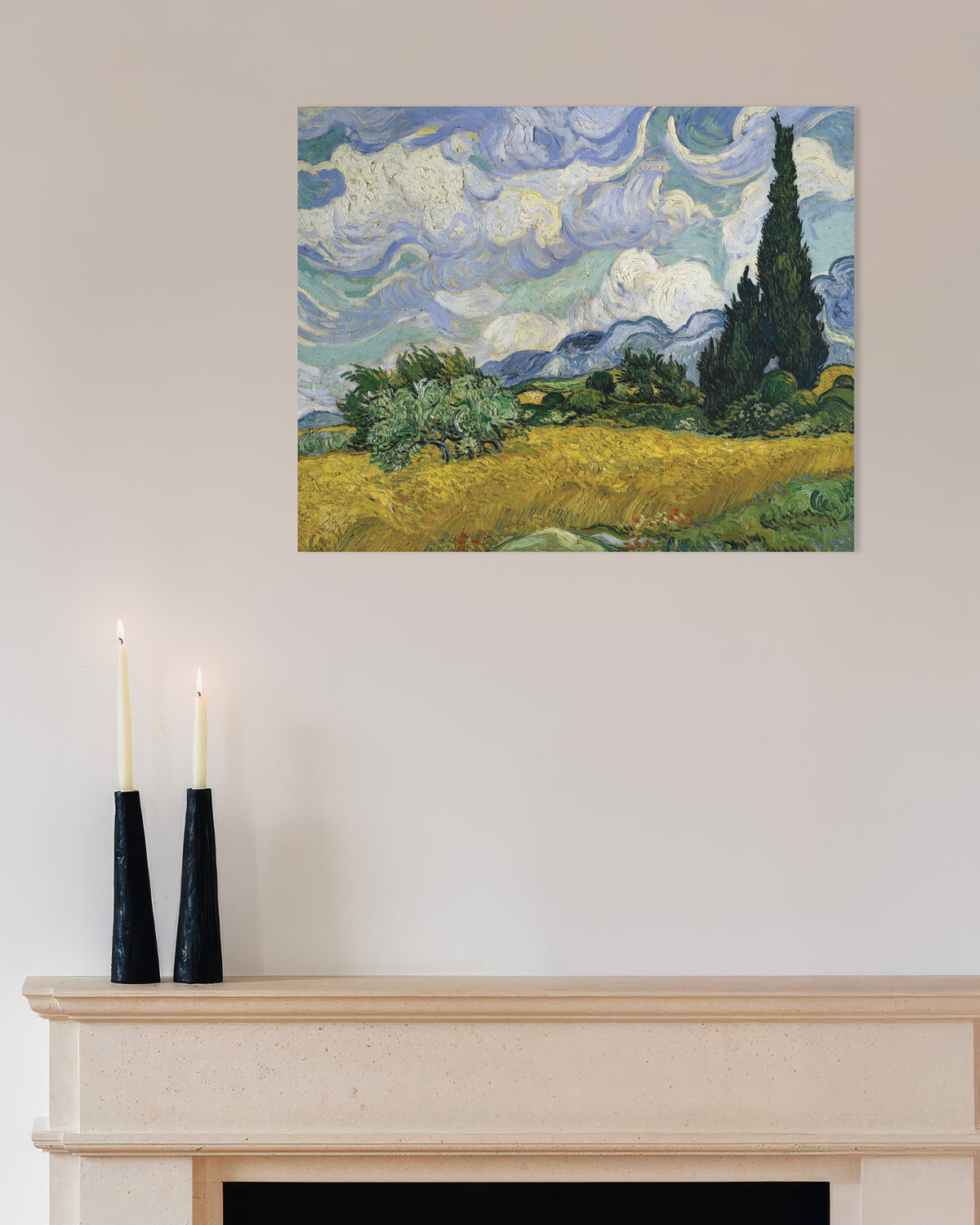Poster de Campo de Trigo com Ciprestes (1889), de Vincent van Gogh