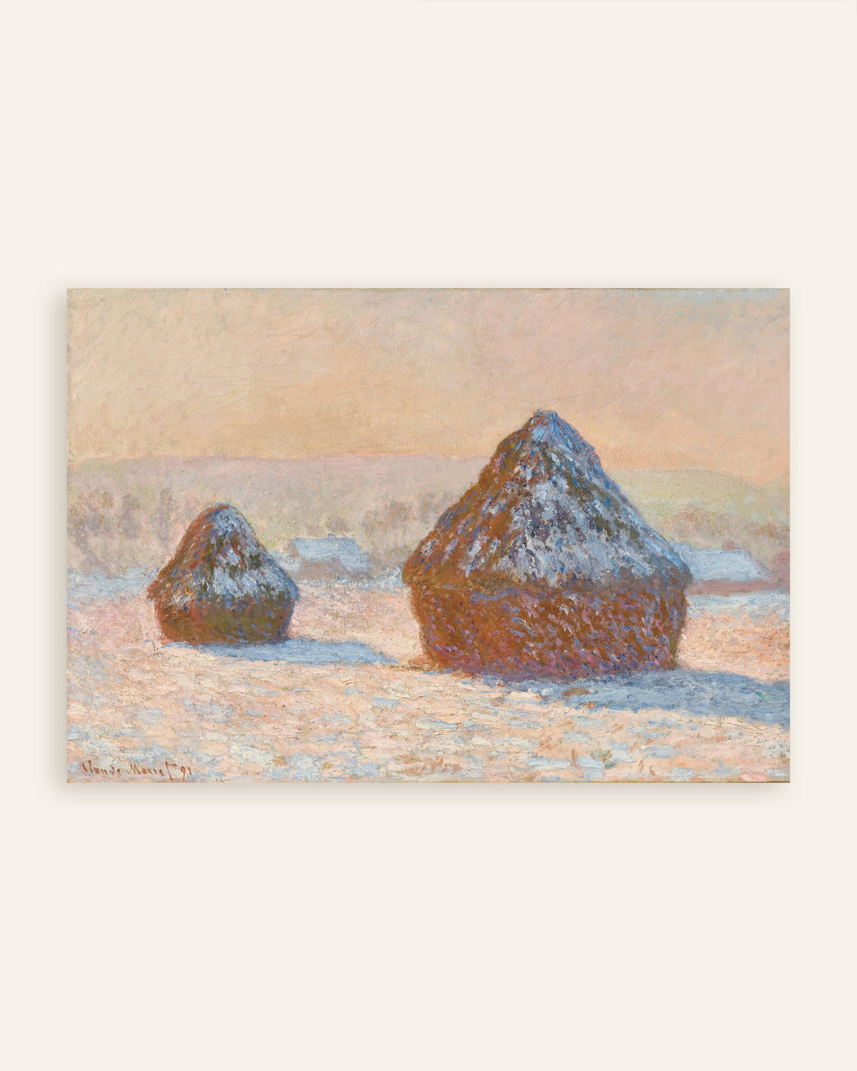 Poster Medas, Efeito de Neve, Manhã (1891), de Claude Monet, miniatura