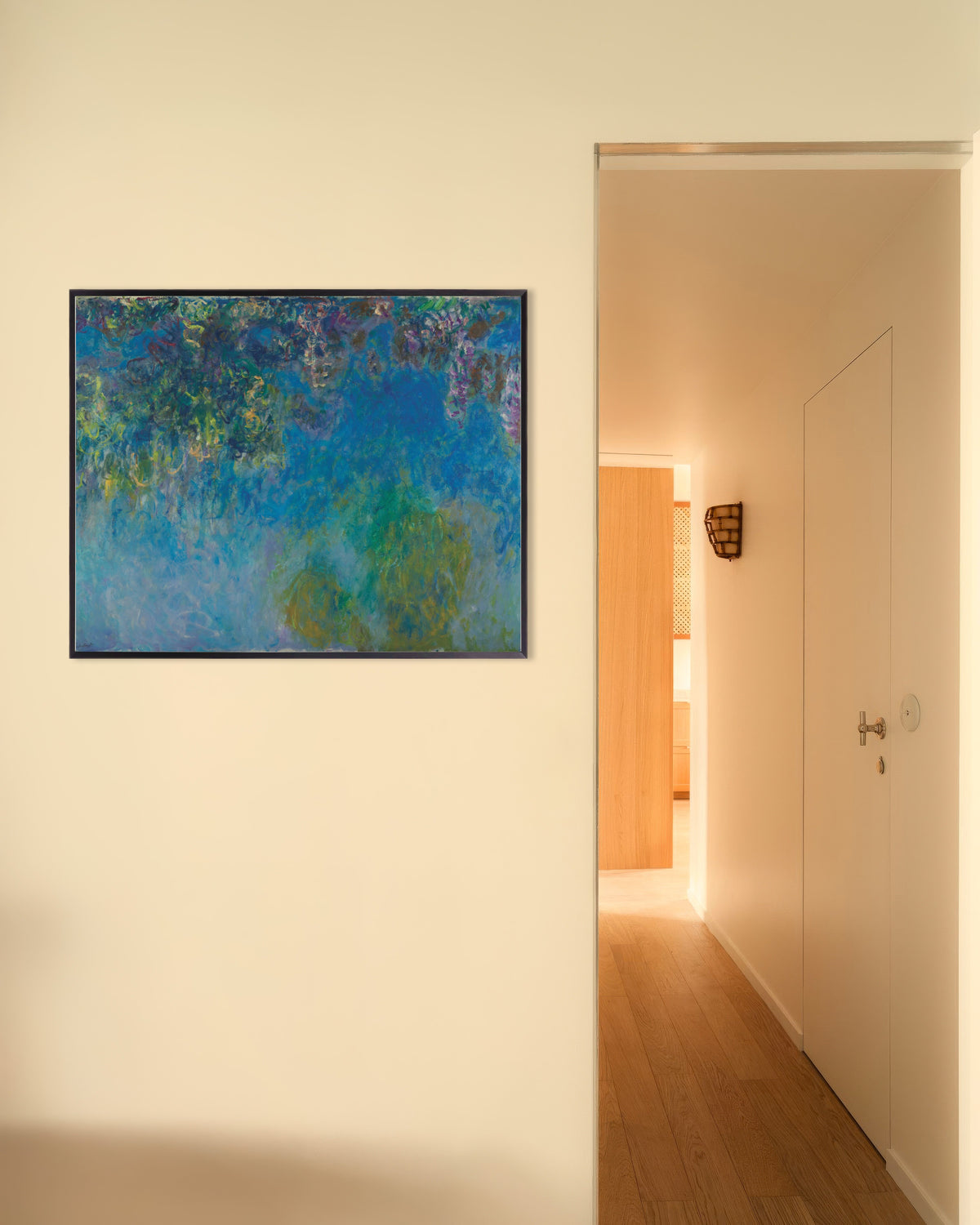 Poster Glicínias (c. 1925), de Claude Monet, com moldura de metal