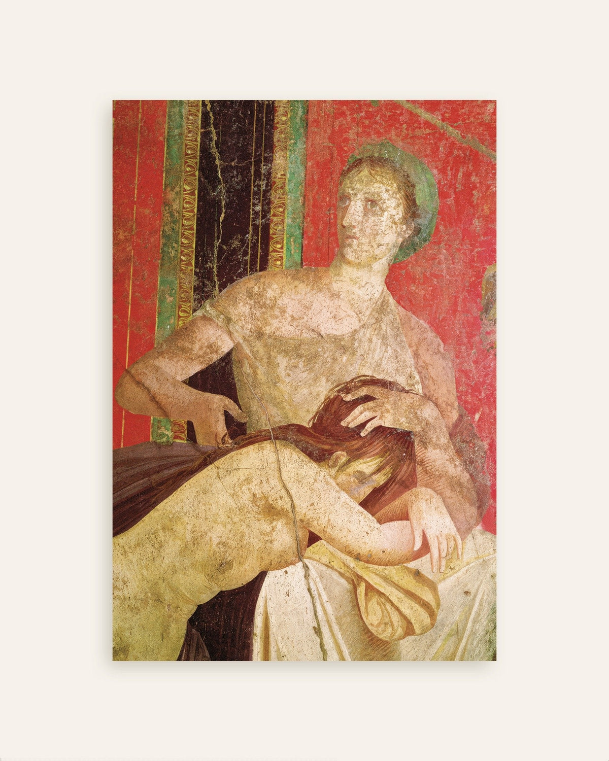 Poster do fresco da mulher a consolar a iniciada, Villa dos Mistérios